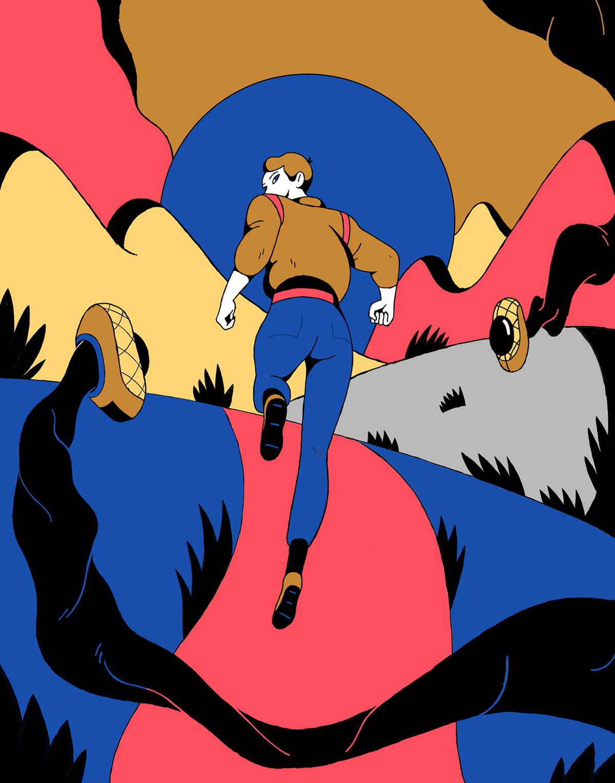 illustrations Lilidesbellons artwork ink ILLUSTRATION  characters Landscape Drawing  art bellons