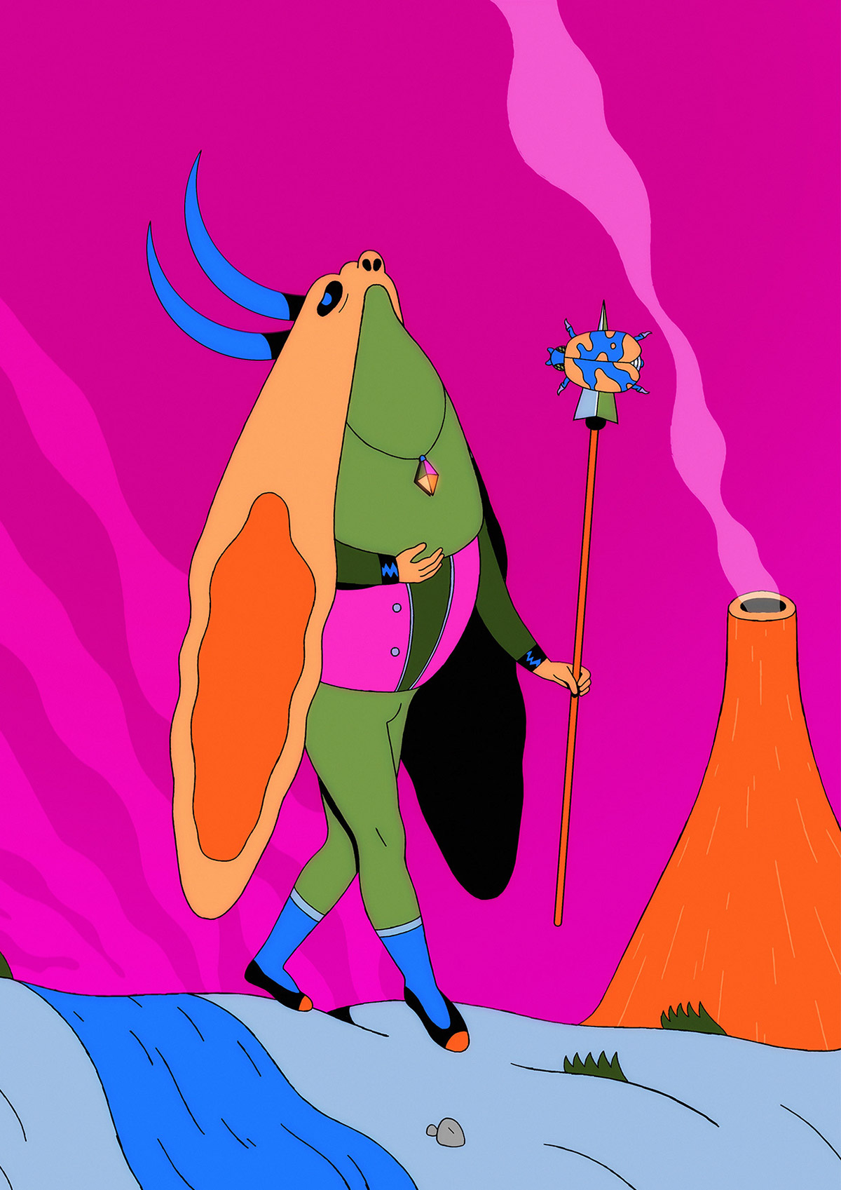 illustrations Lilidesbellons artwork ink ILLUSTRATION  characters Landscape Drawing  art bellons