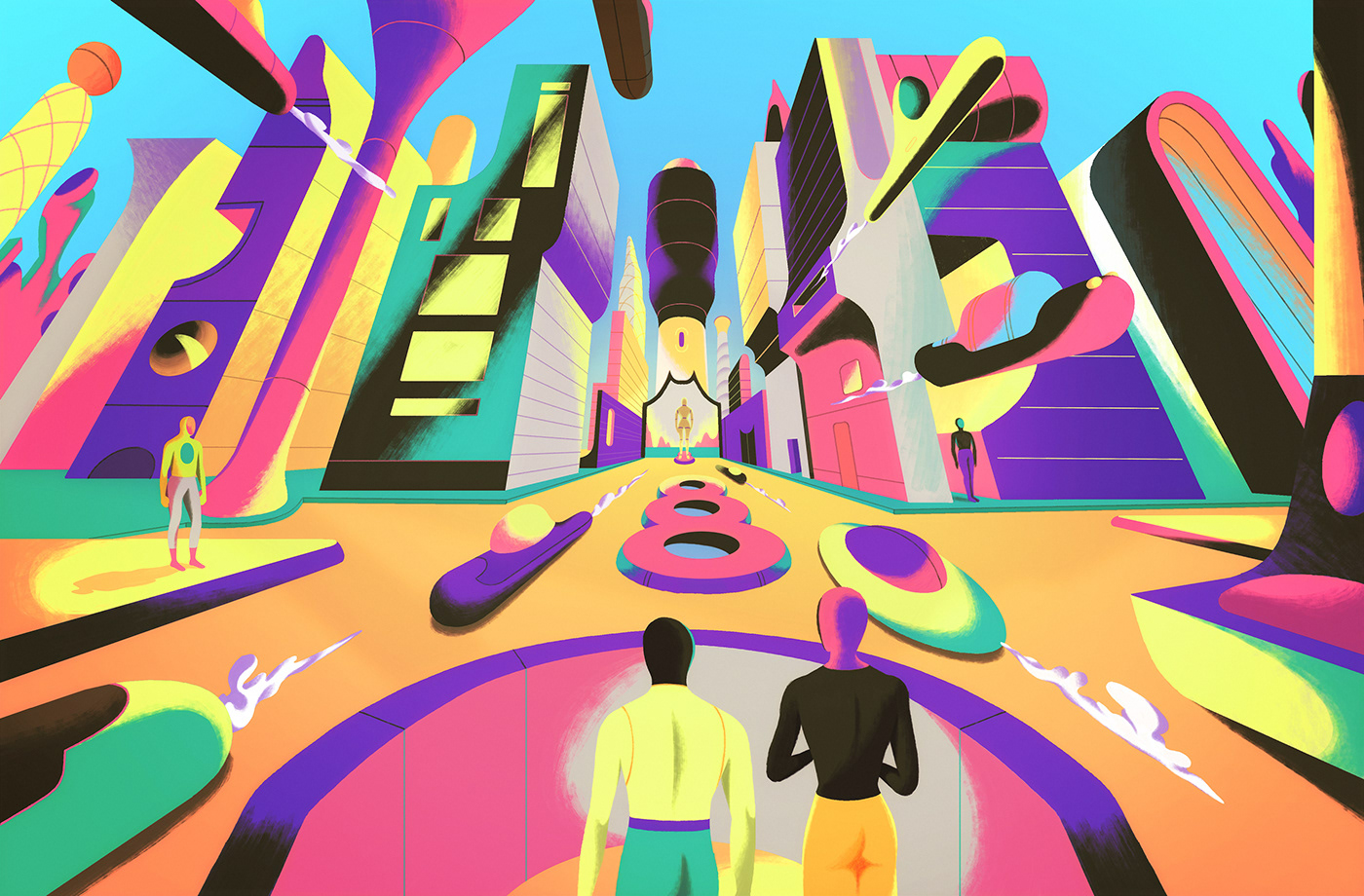 illustrations Drawing  graphicdesign Lilidesbellons artwork art characters Scifi Landscape Illustrator