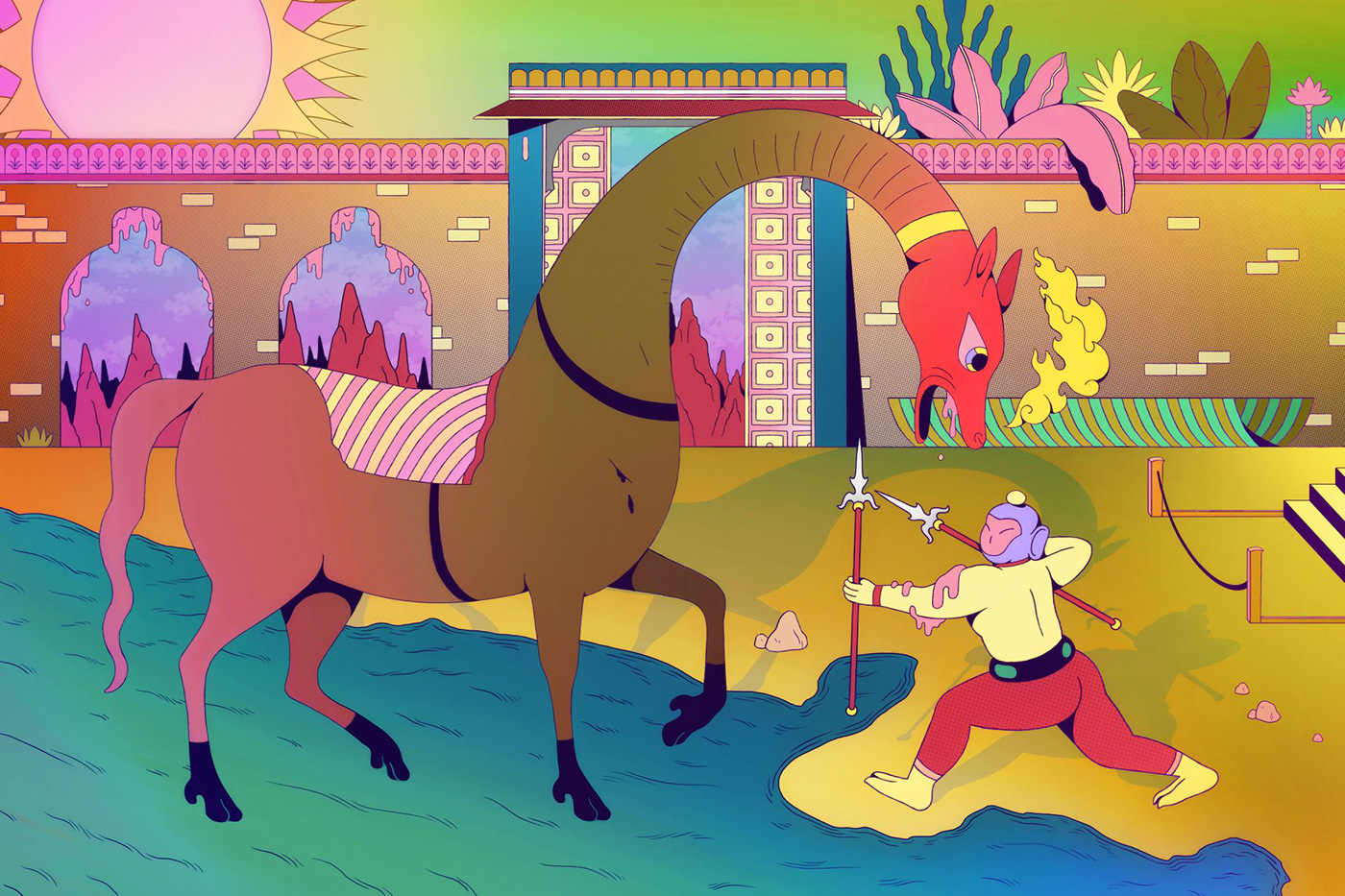 illustrations Drawing  graphicdesign Lilidesbellons artwork art characters Scifi Landscape Illustrator