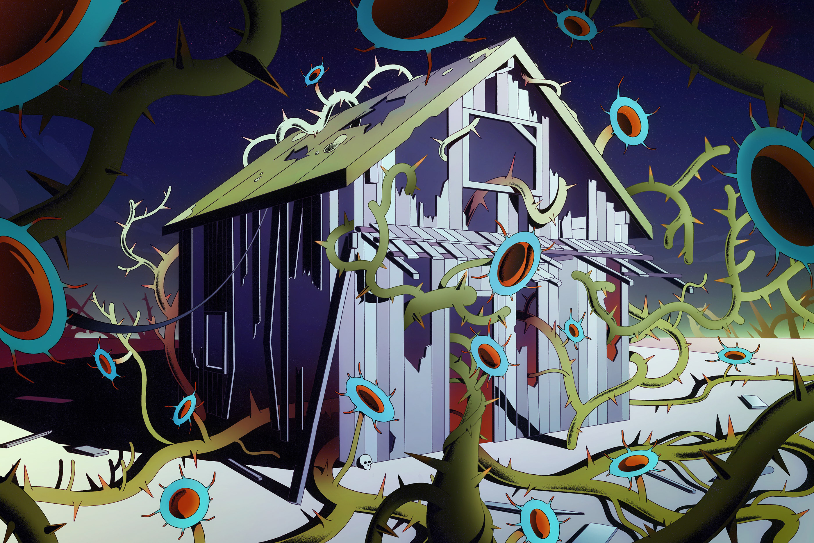 background Character design  Drawing  Flowers ILLUSTRATION  Lilidesbellons Matte Painting Nature Scifi