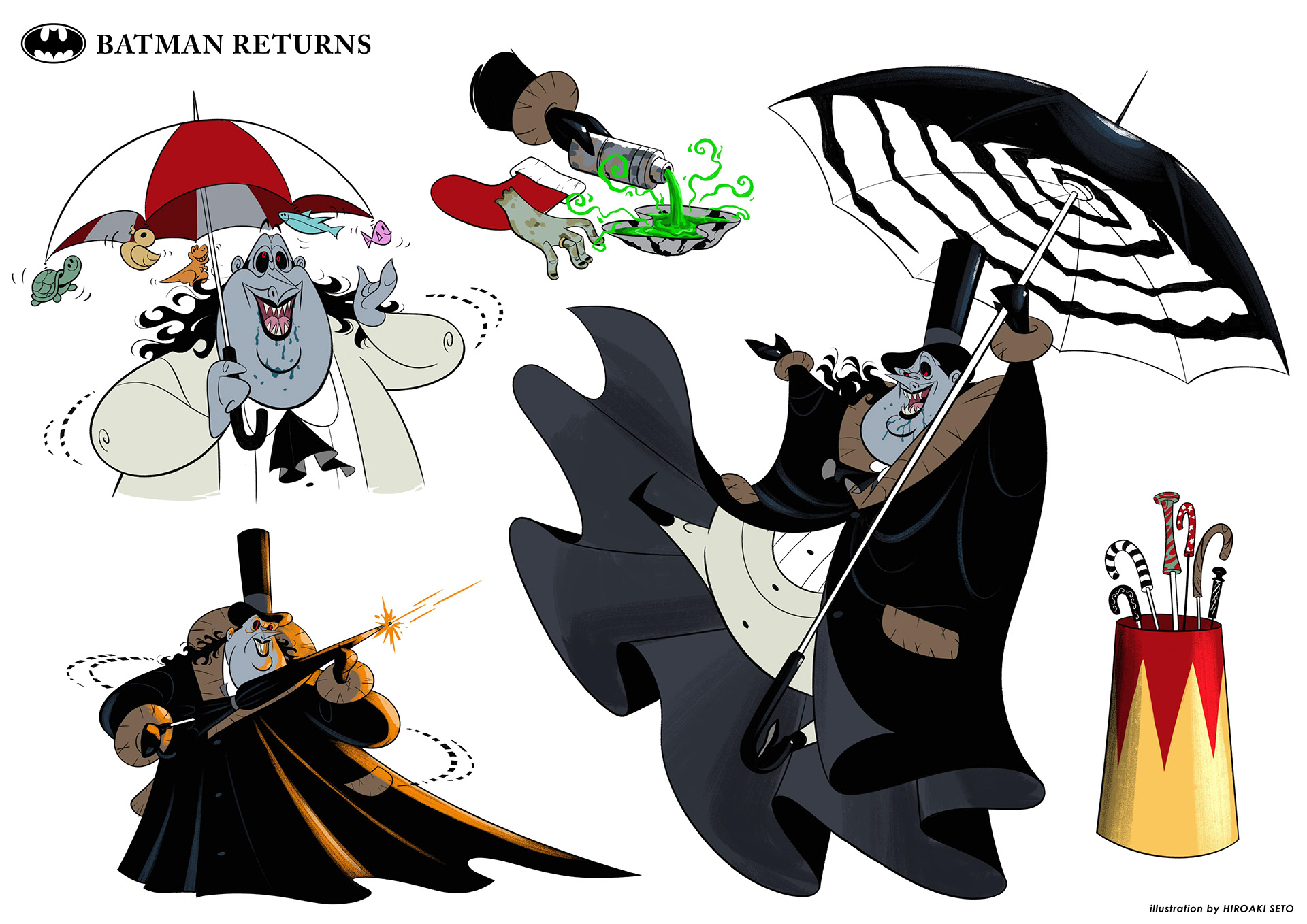 ILLUSTRATION  batman comics cartoon Dc Comics Christmas winter illustrations Character design  Digital Art