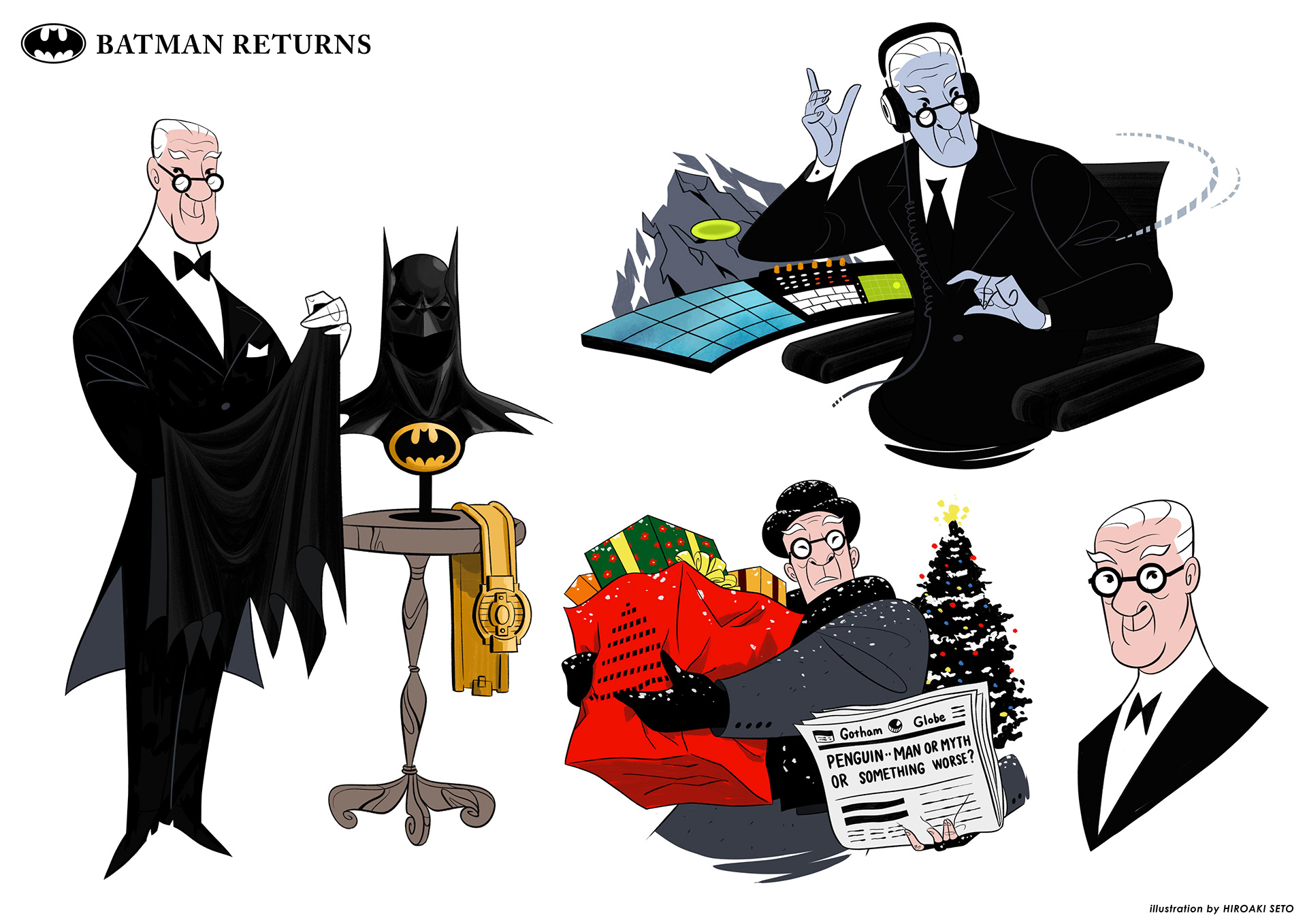 ILLUSTRATION  batman comics cartoon Dc Comics Christmas winter illustrations Character design  Digital Art