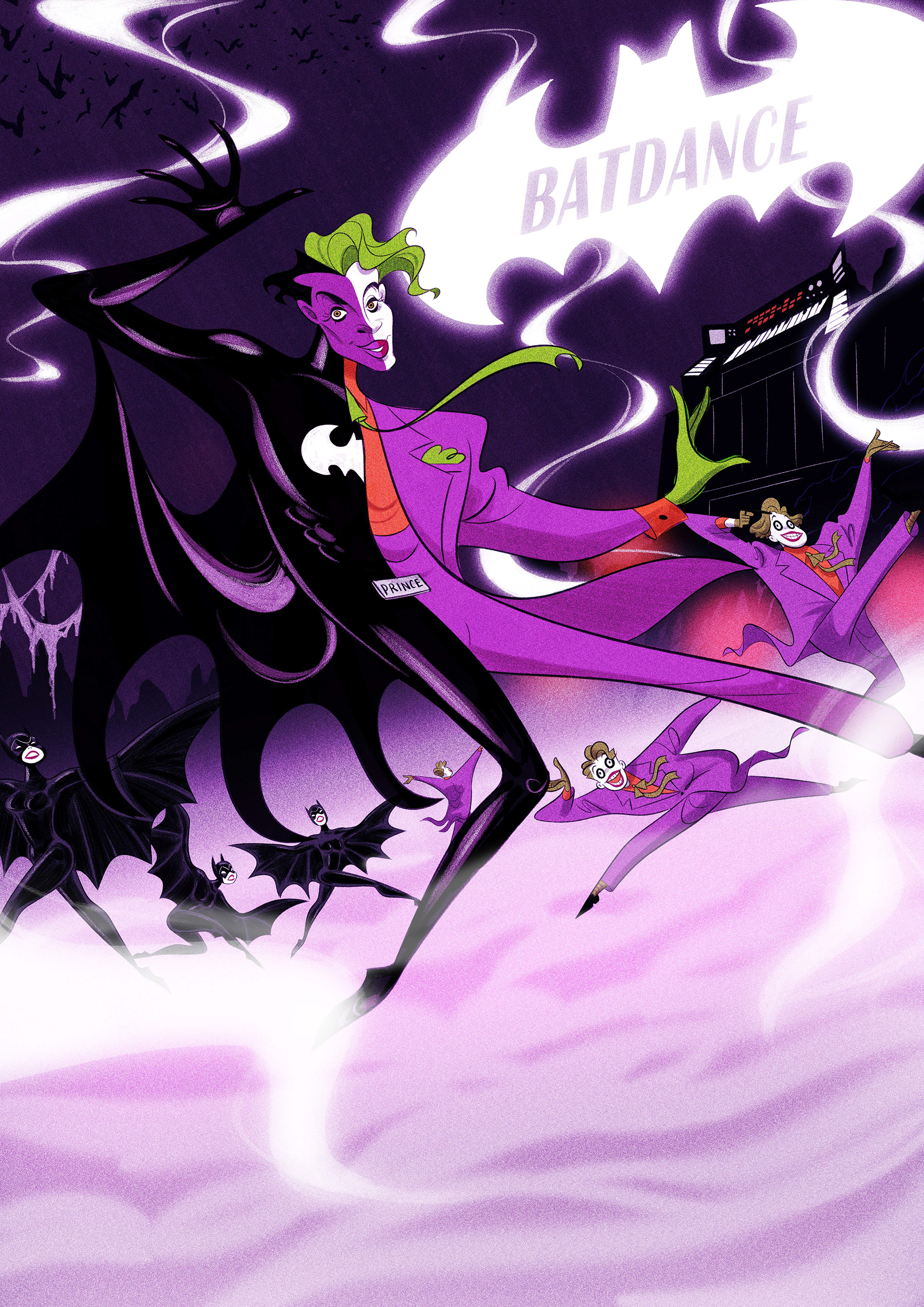 batman ILLUSTRATION  Character design  cartoon concept art music video artwork prince comic illustrations