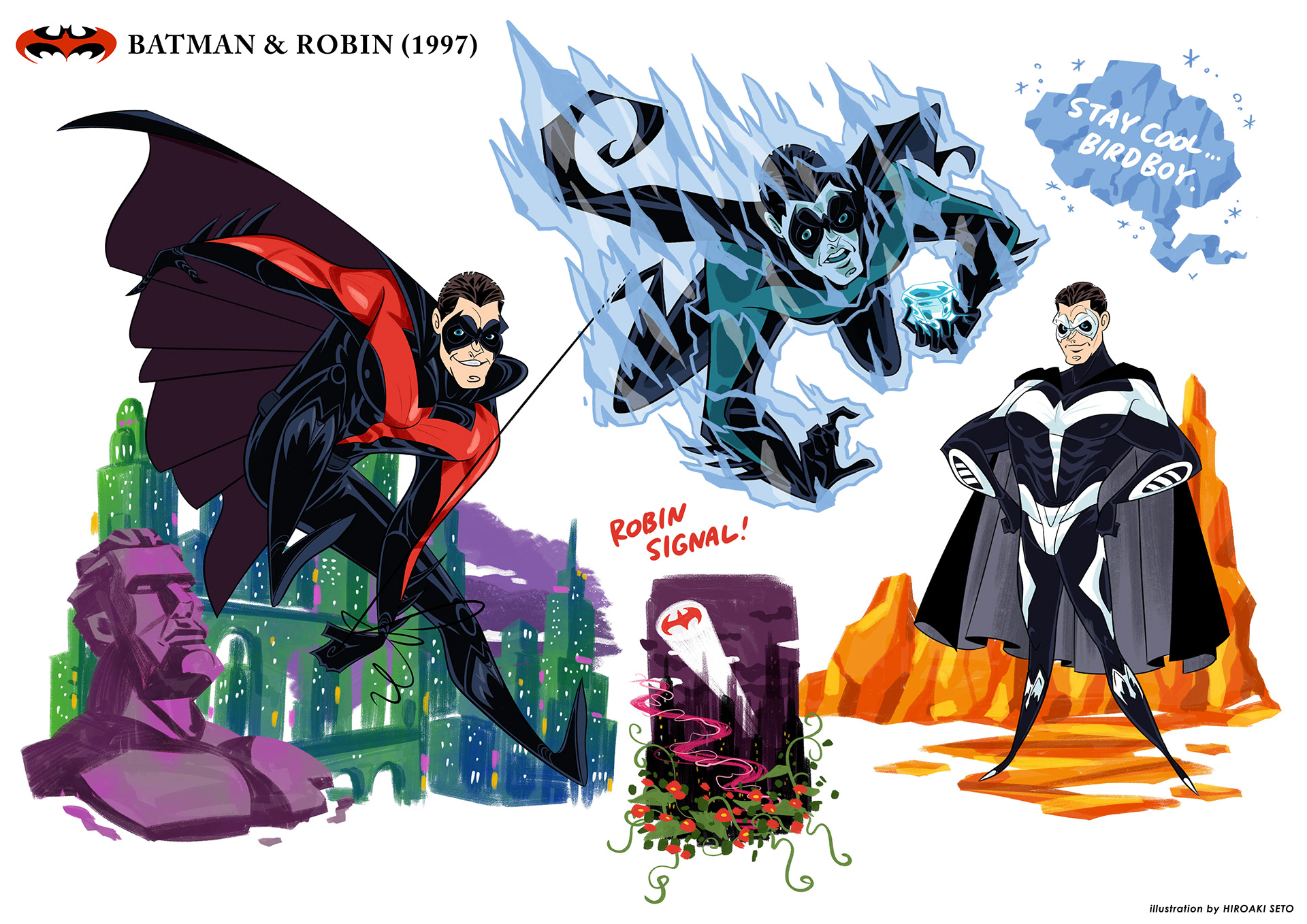 ILLUSTRATION  Character design  concept art cartoon digital illustration batman Dc Comics Drawing  painting   artwork