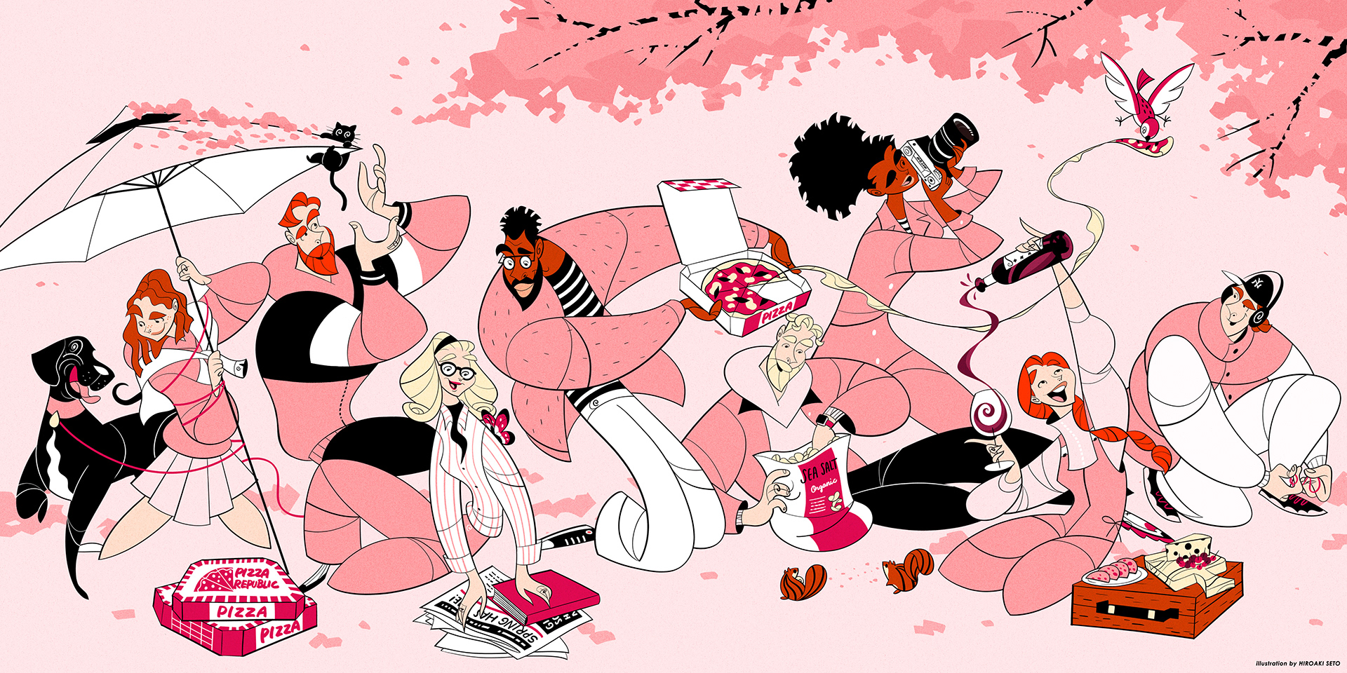 cartoon ILLUSTRATION  Character design  Graphic Designer design spring characters Digital Art  Drawing  art