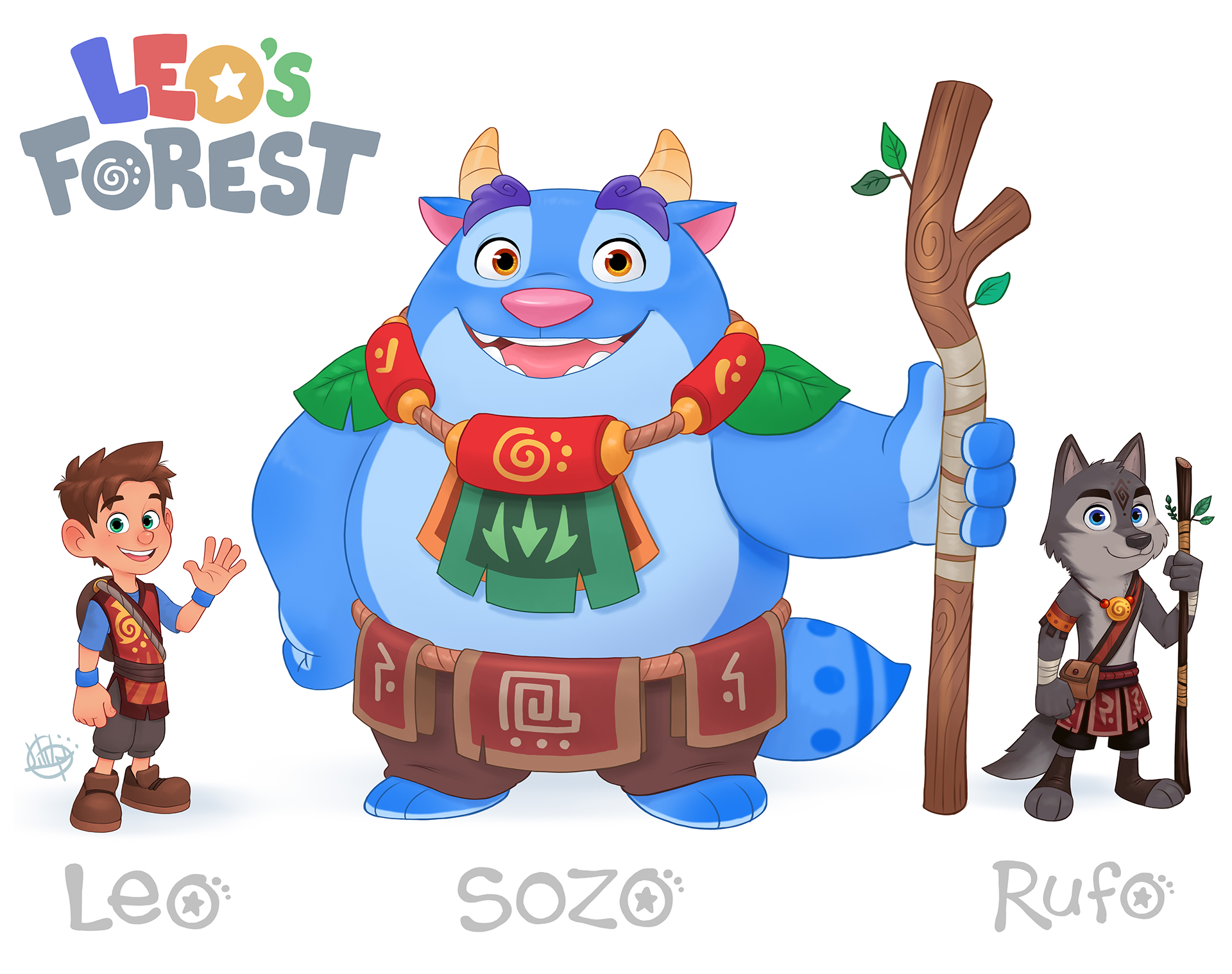 Character design  personal project luigi lucarelli Leo's Forest