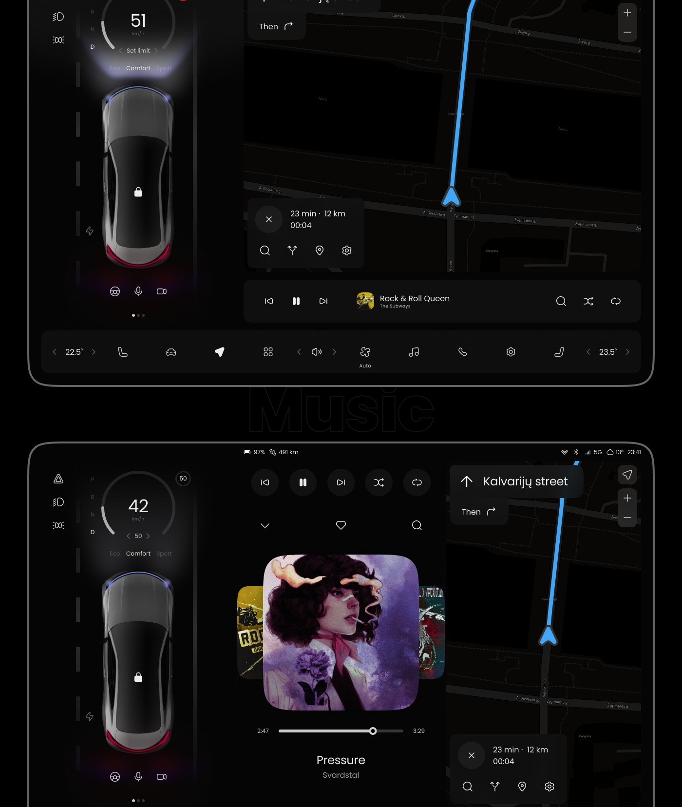 car interface Car UI ev ui hmi automative car UI ux car dashboard dashboard