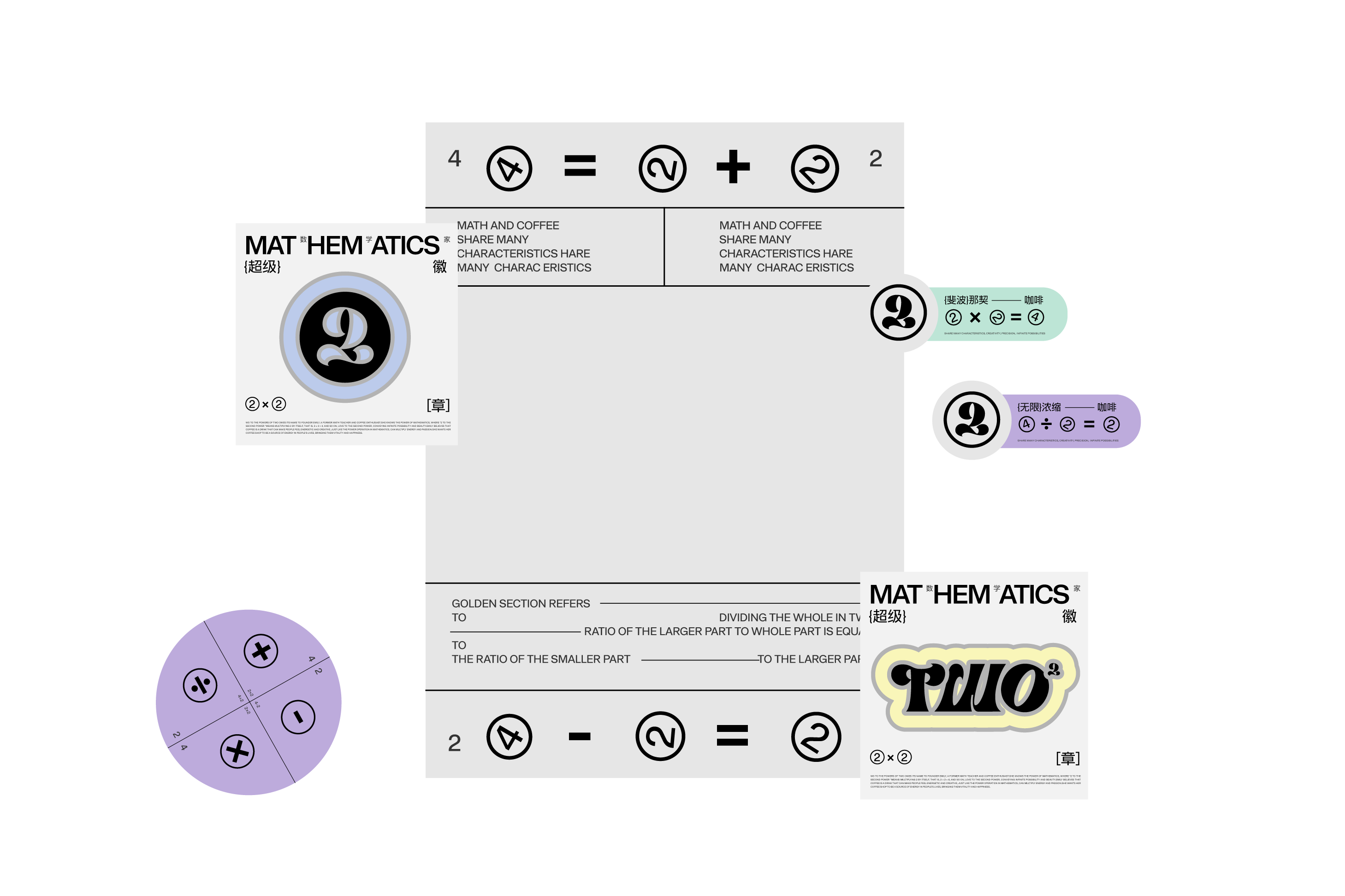 TWO的二次方 | 数学家咖啡品牌视觉设计 | LOGO设计