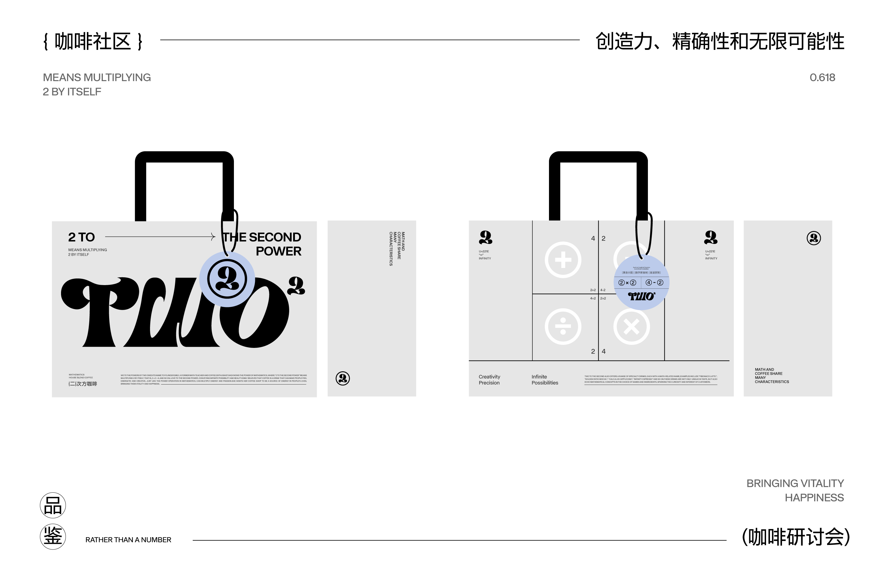 TWO的二次方 | 数学家咖啡品牌视觉设计 | LOGO设计