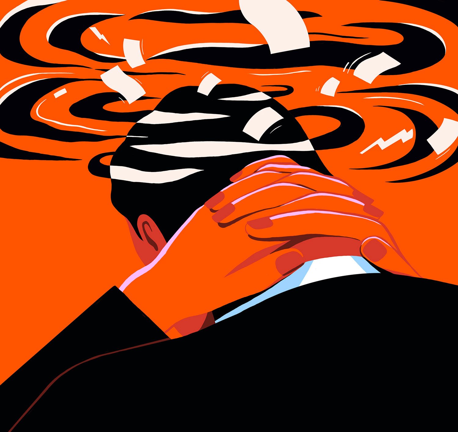 Stress - Editorial illustration for FD Persoonlijk