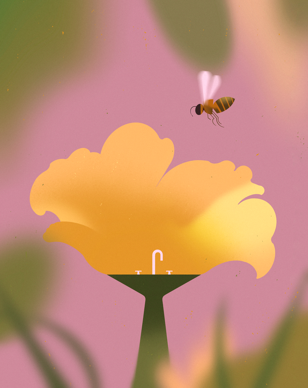 bathroom conceptual illustration corporate illustration Editorial Illustration water Wellness bees Nature