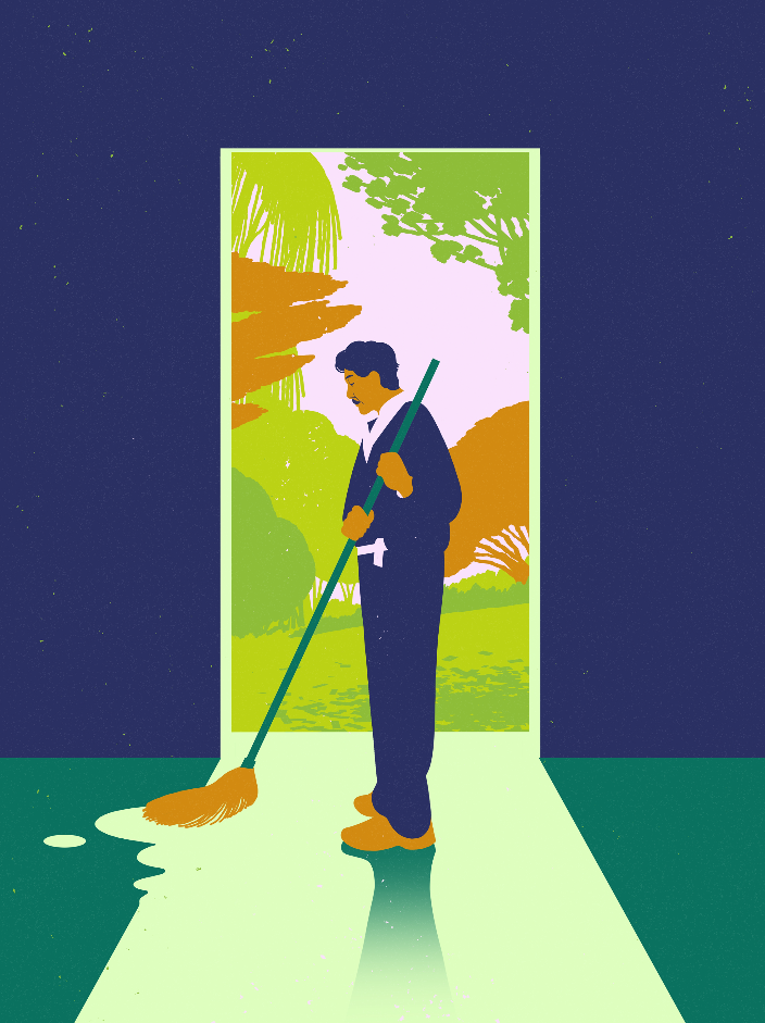 ILLUSTRATION  conceptual illustration Editorial Illustration movie poster tokyo Digital Art  movie illustration perfect days
