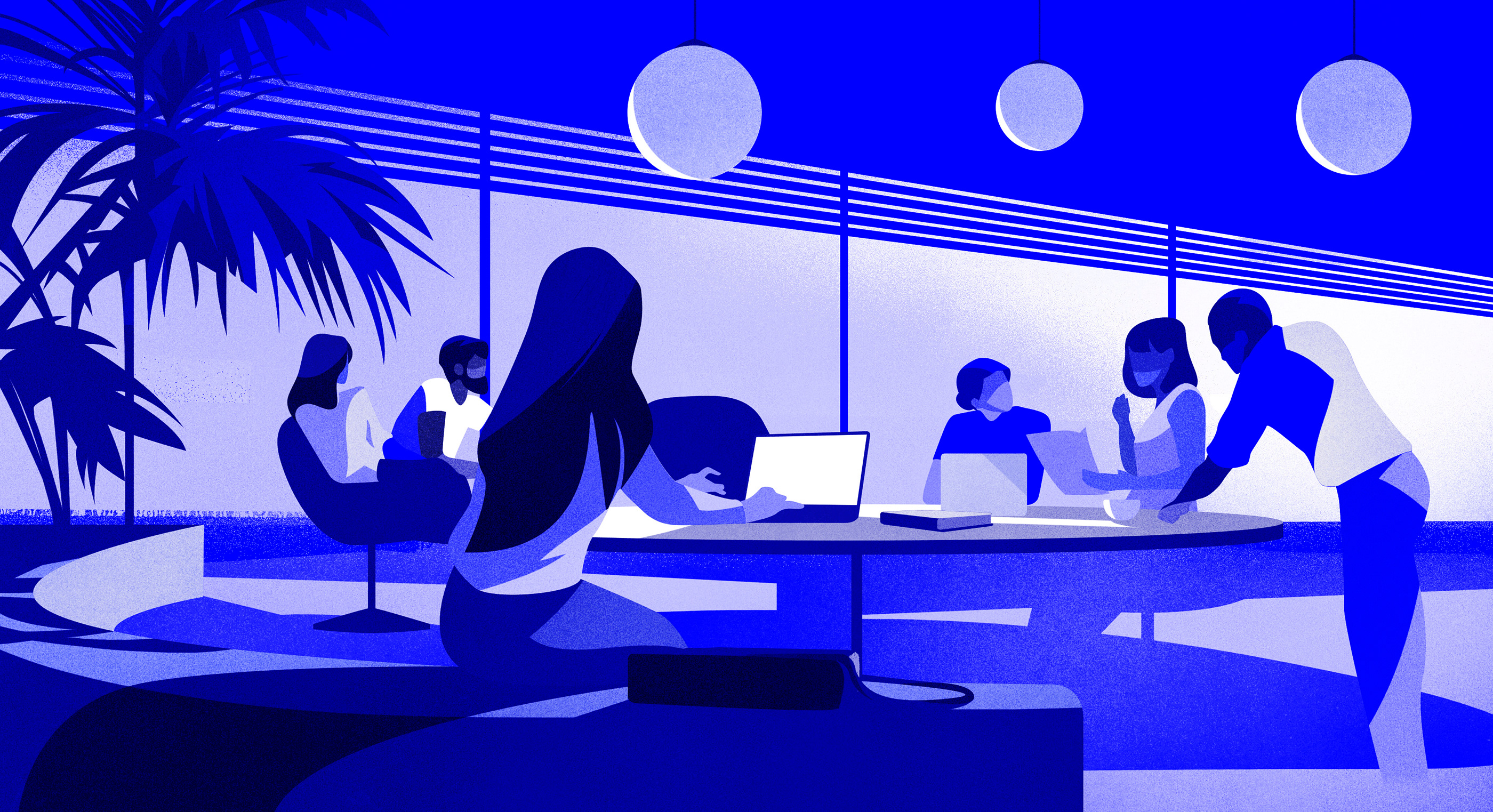 blue business graphic ILLUSTRATION  vogue