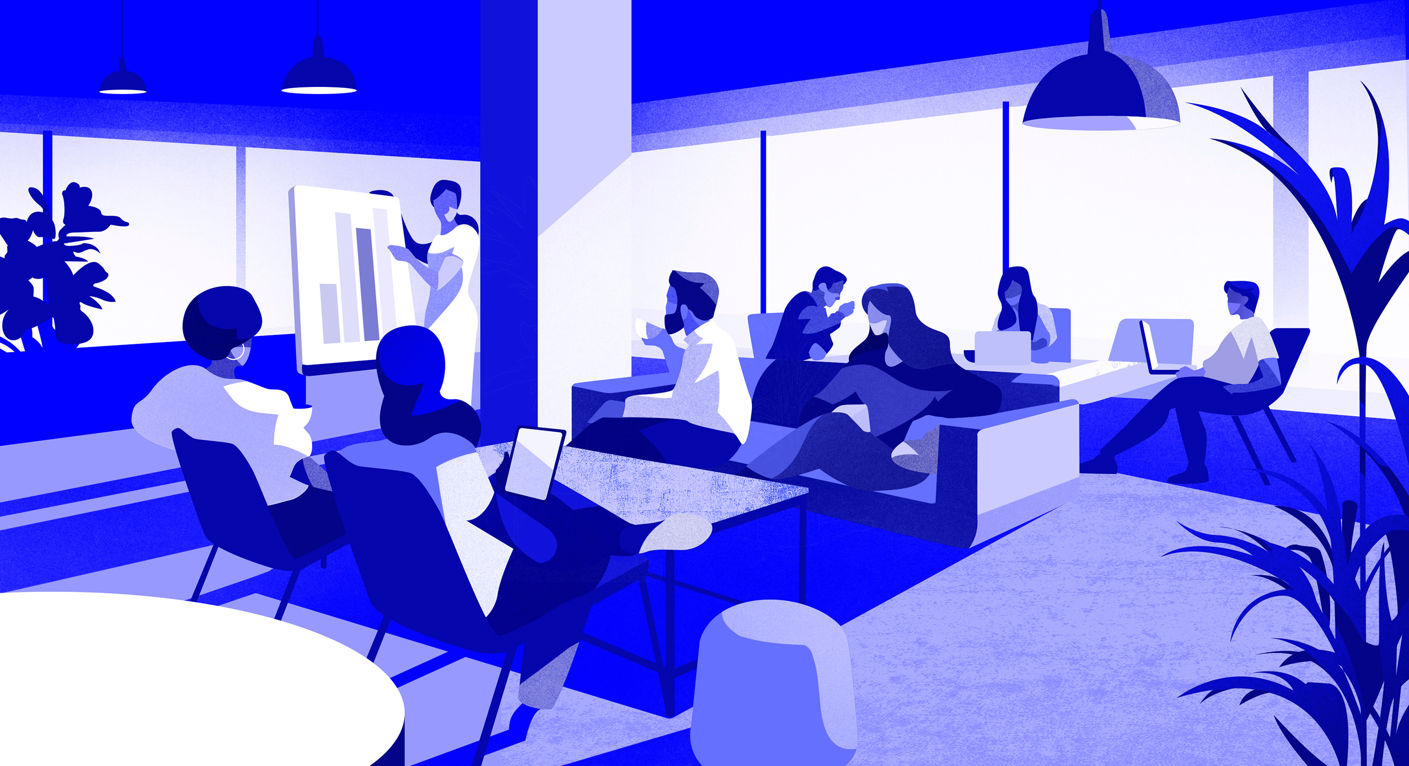 blue business graphic ILLUSTRATION  vogue