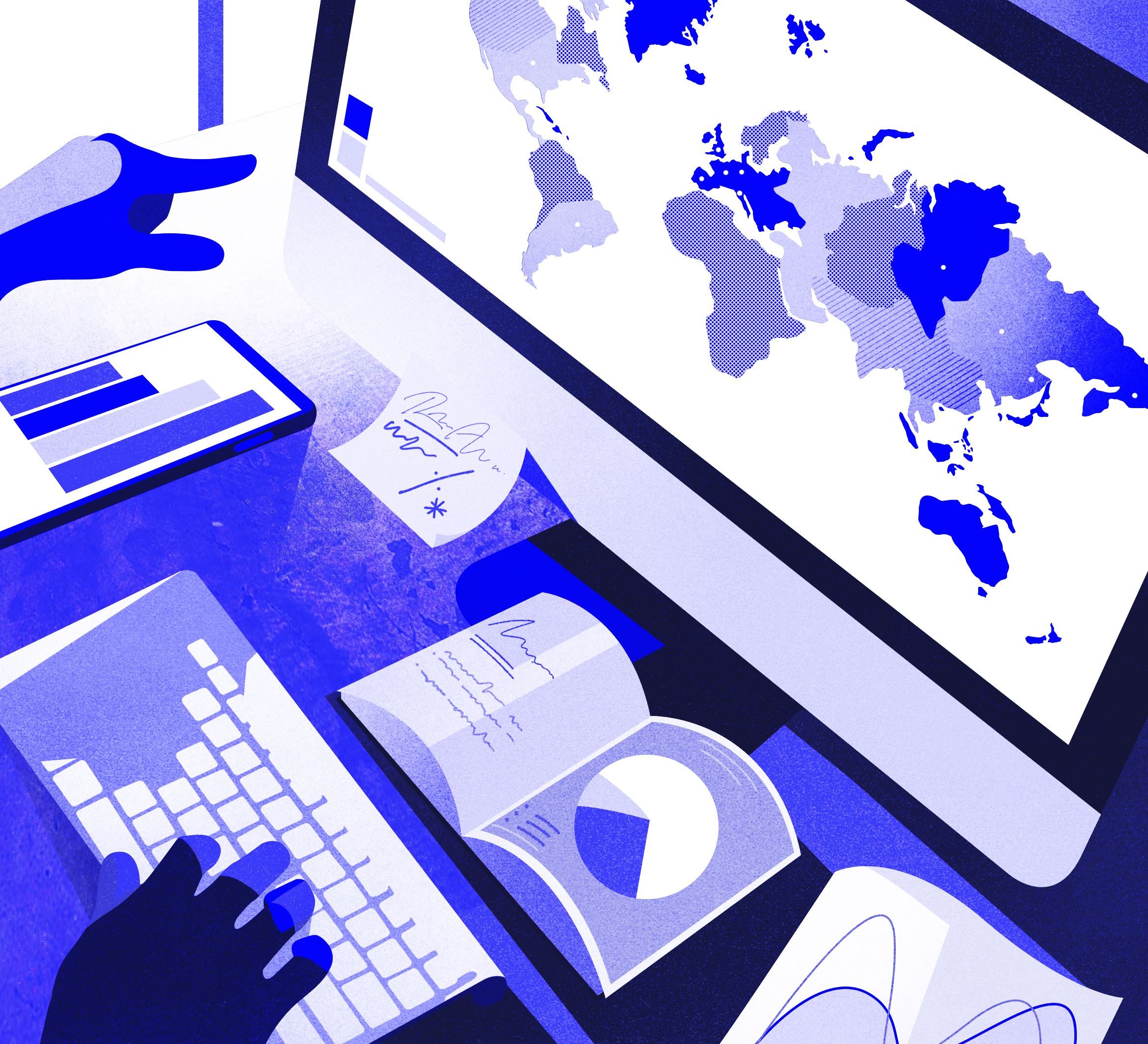 blue business graphic ILLUSTRATION  vogue