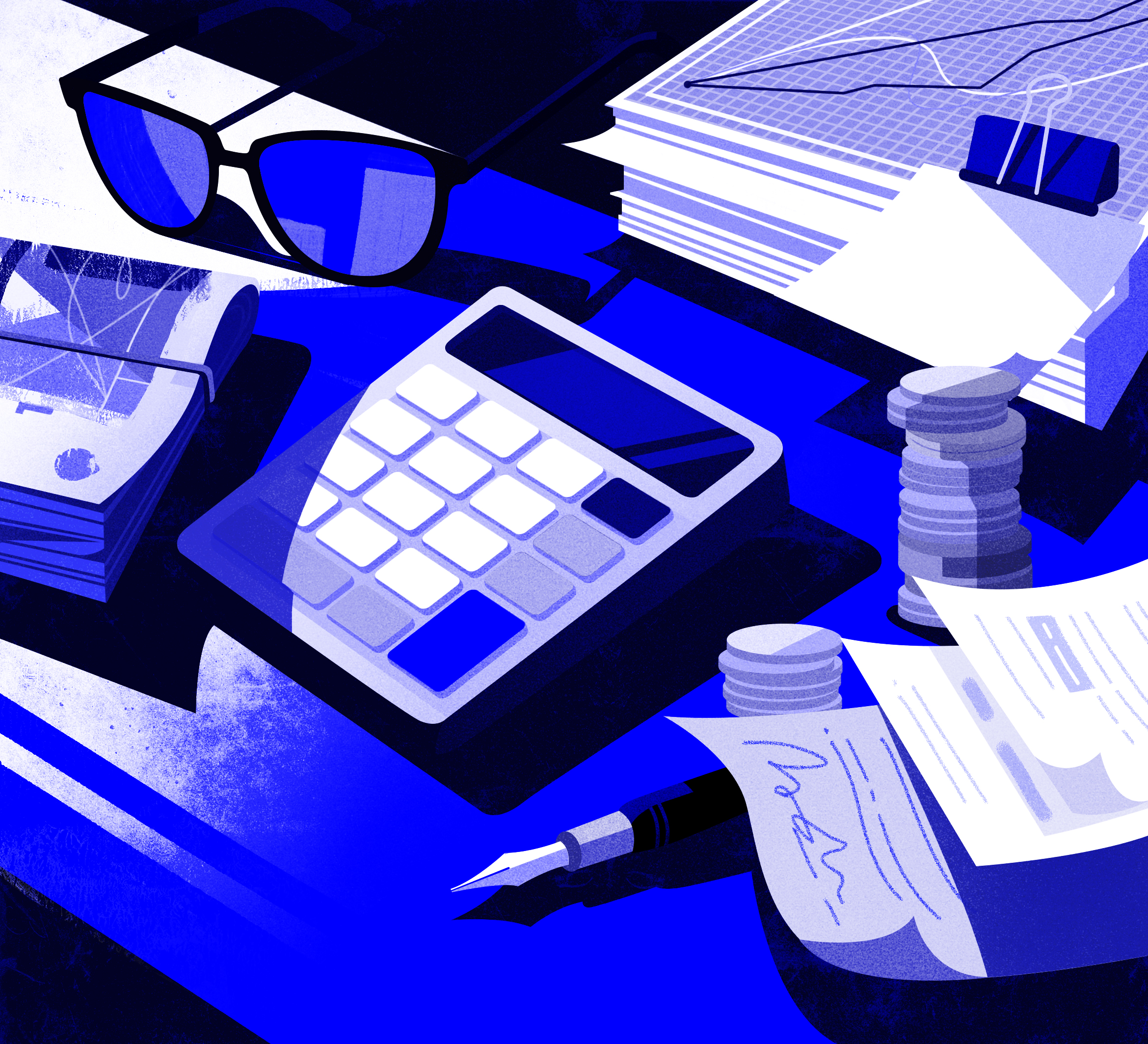 blue business graphic ILLUSTRATION  vogue