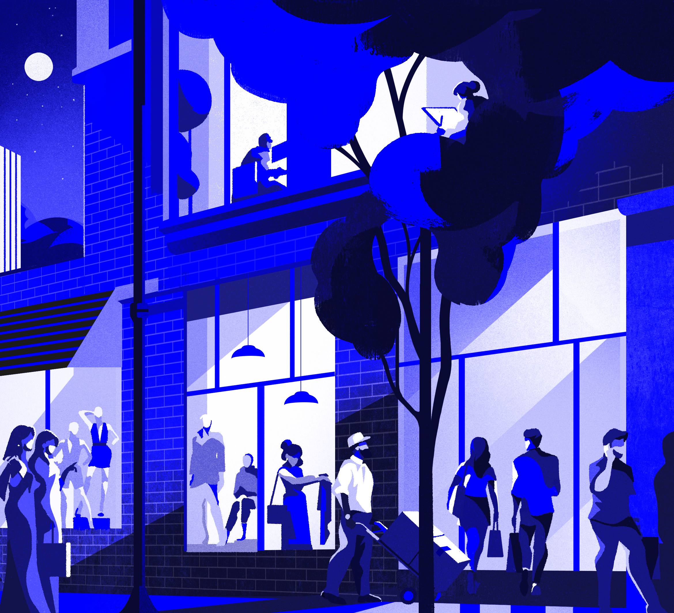blue business graphic ILLUSTRATION  vogue