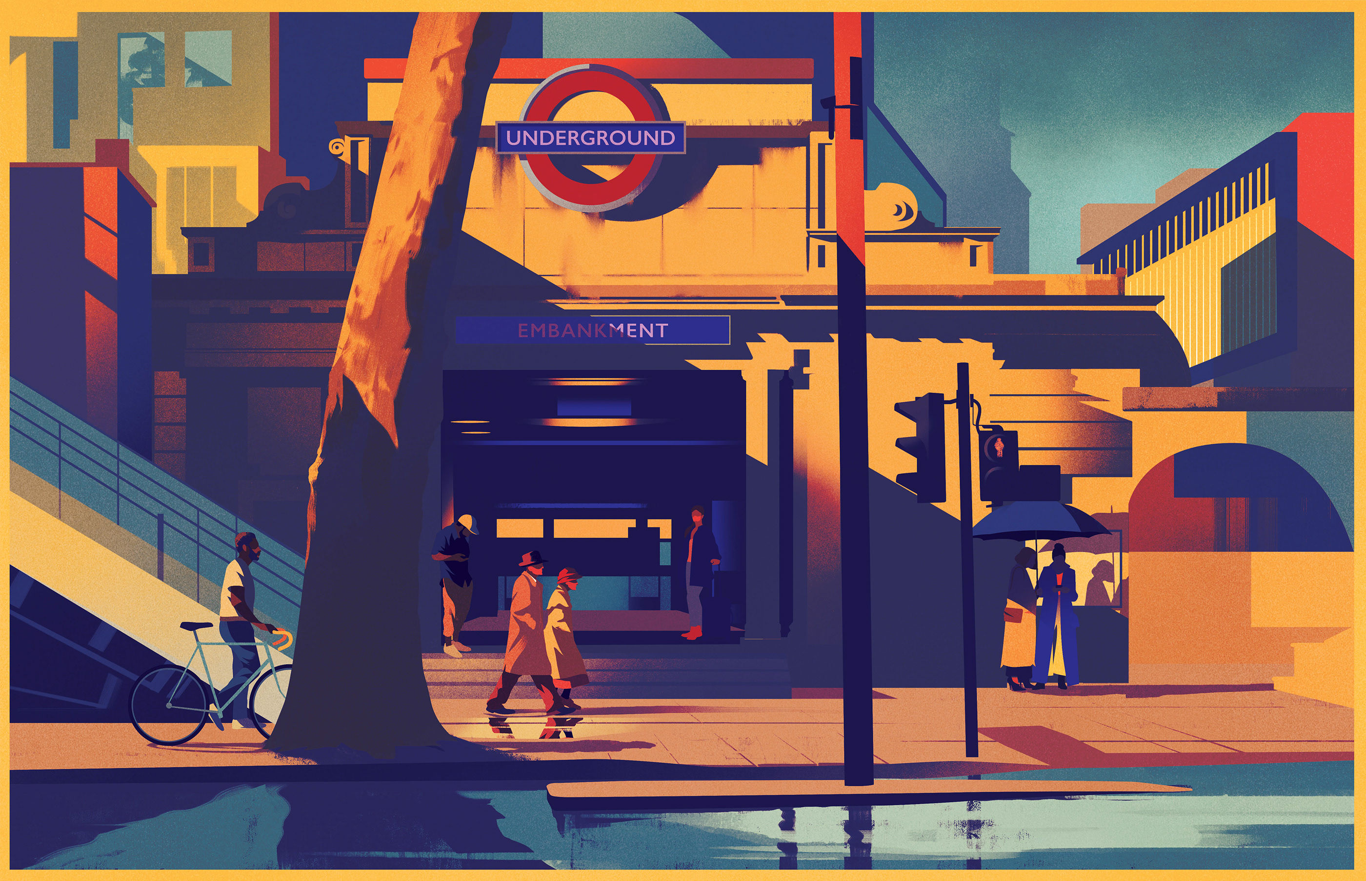 ILLUSTRATION  London city transportation people architecture Travel