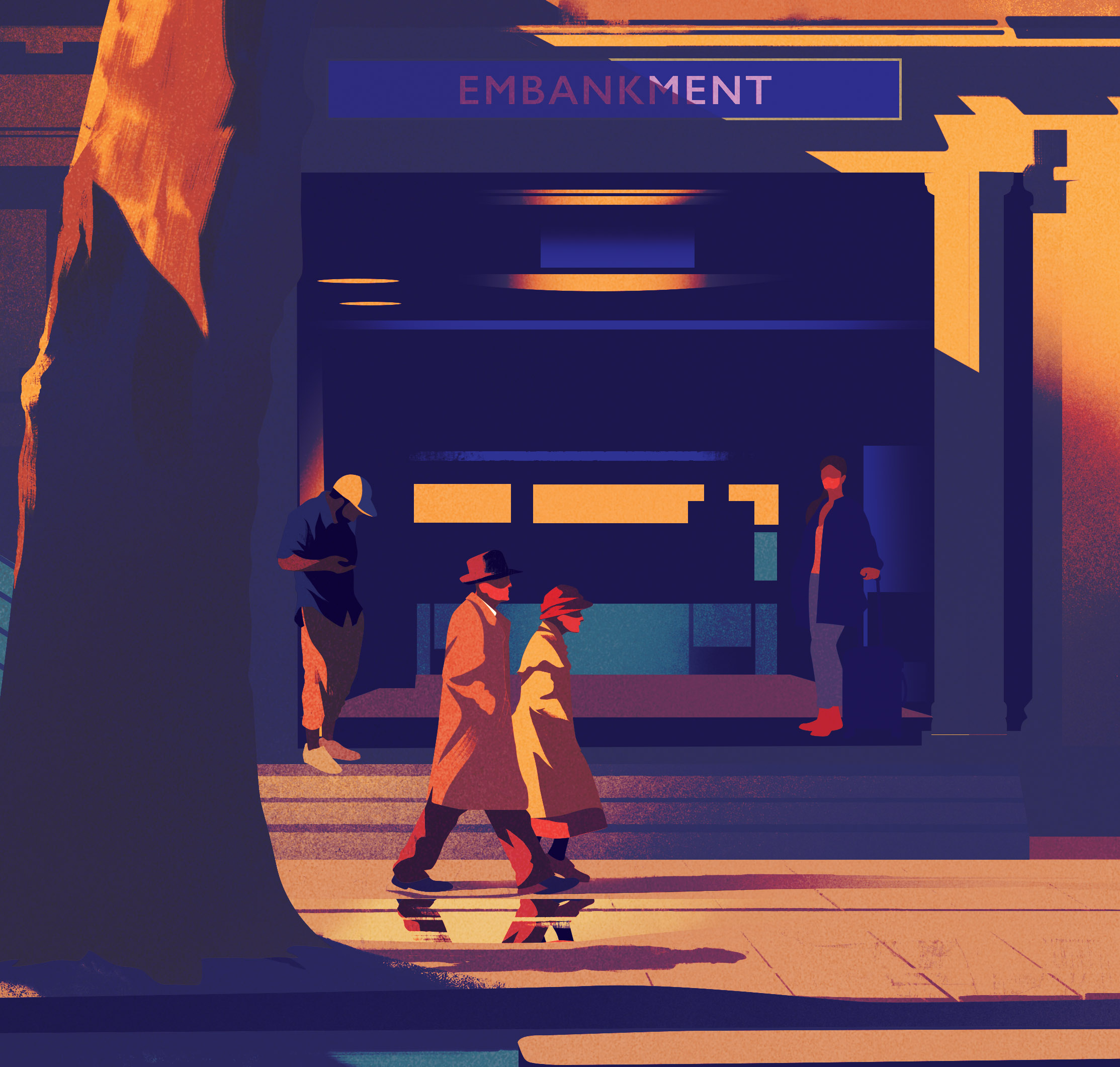 ILLUSTRATION  London city transportation people architecture Travel