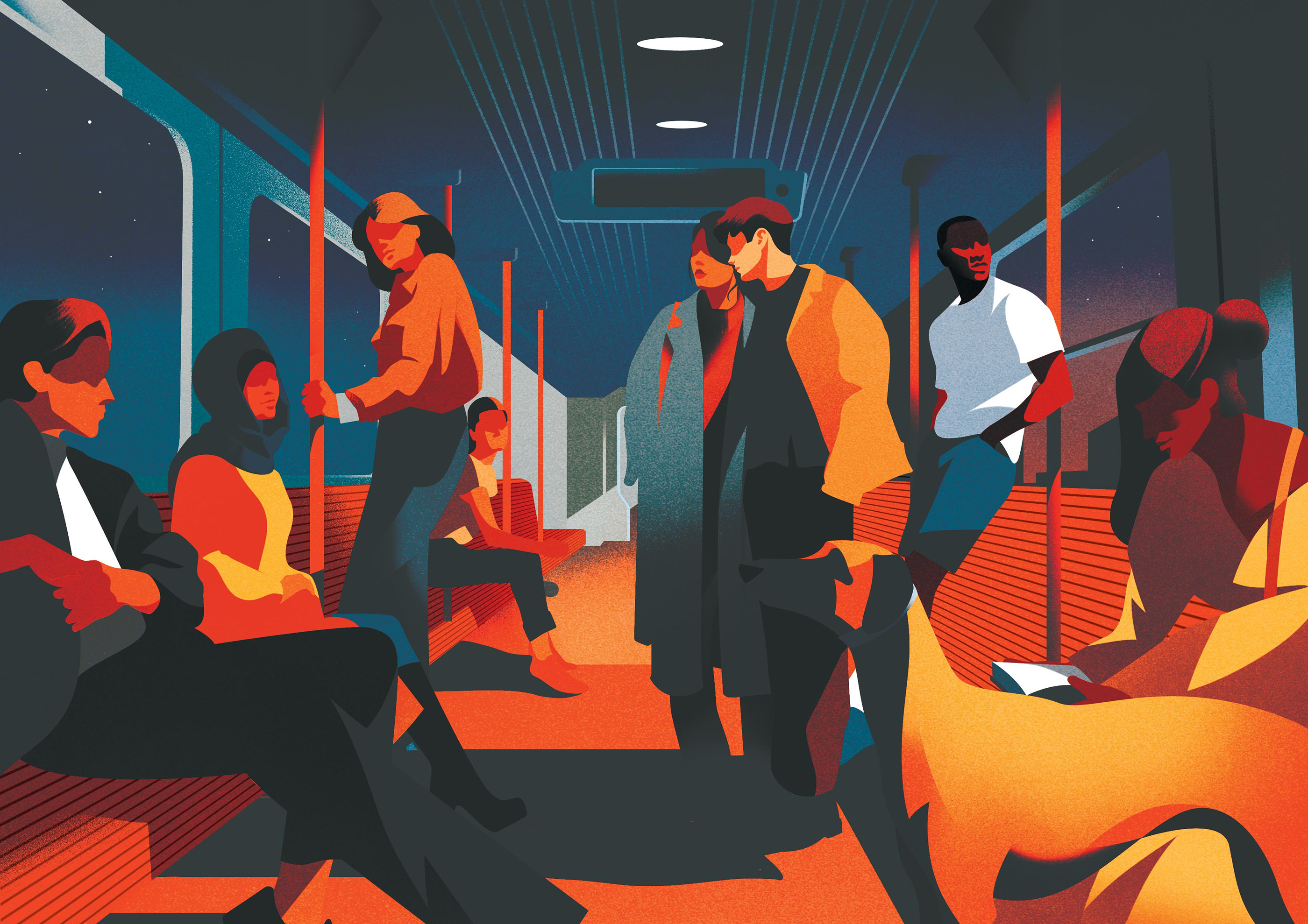 ILLUSTRATION  London city transportation people architecture Travel