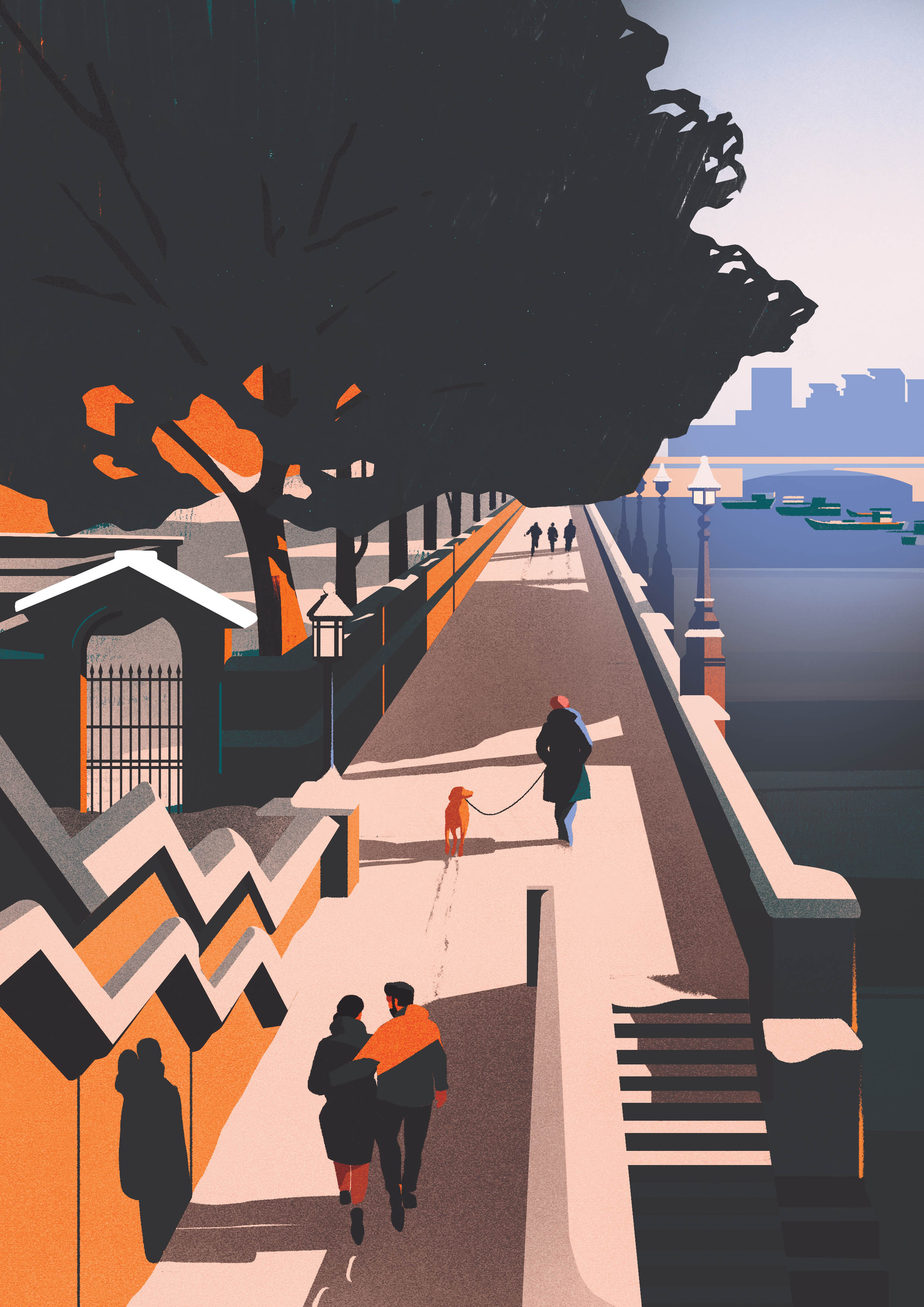 ILLUSTRATION  London city transportation people architecture Travel