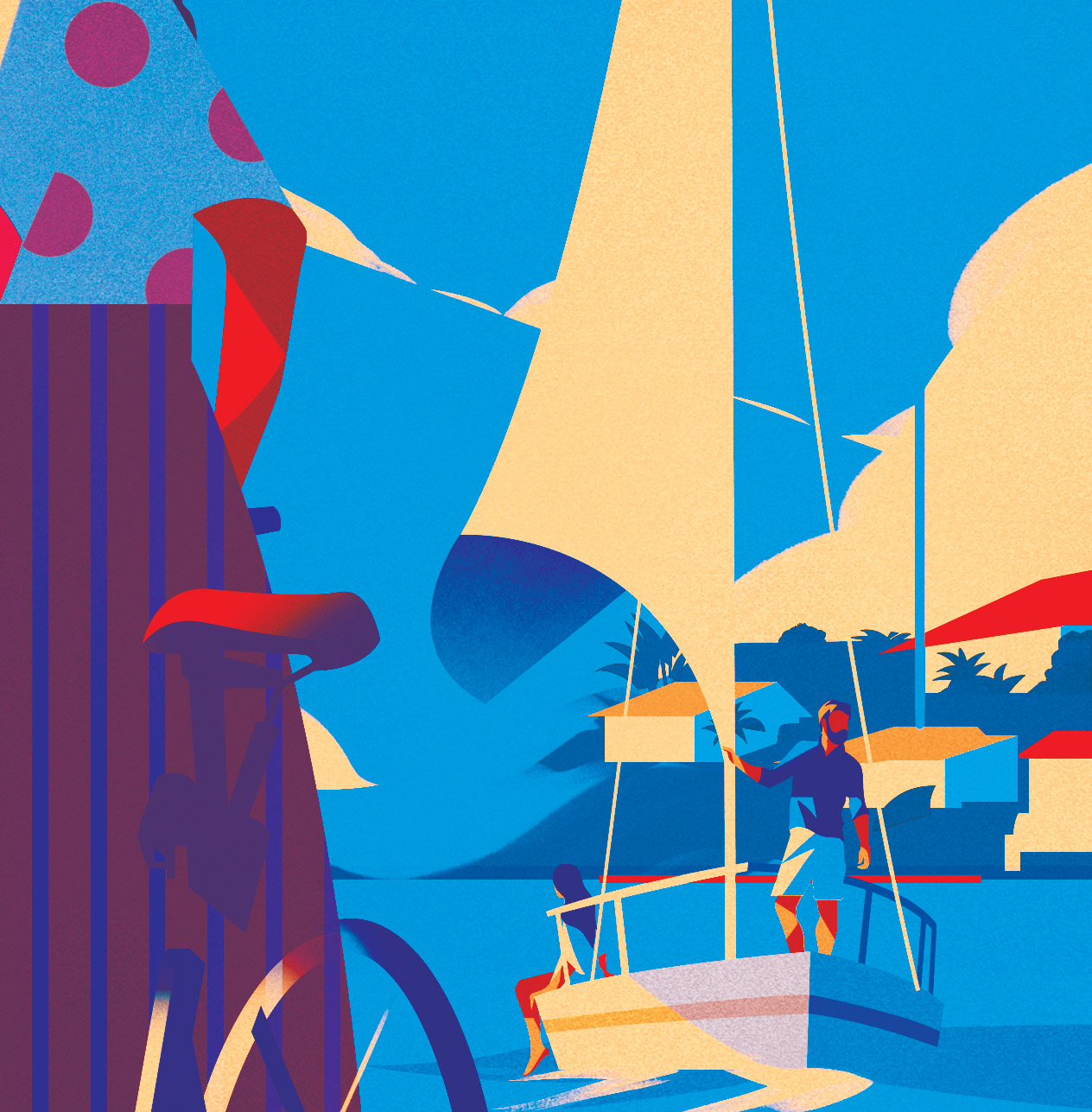 ILLUSTRATION  Travel bikes Cycling design photoshop