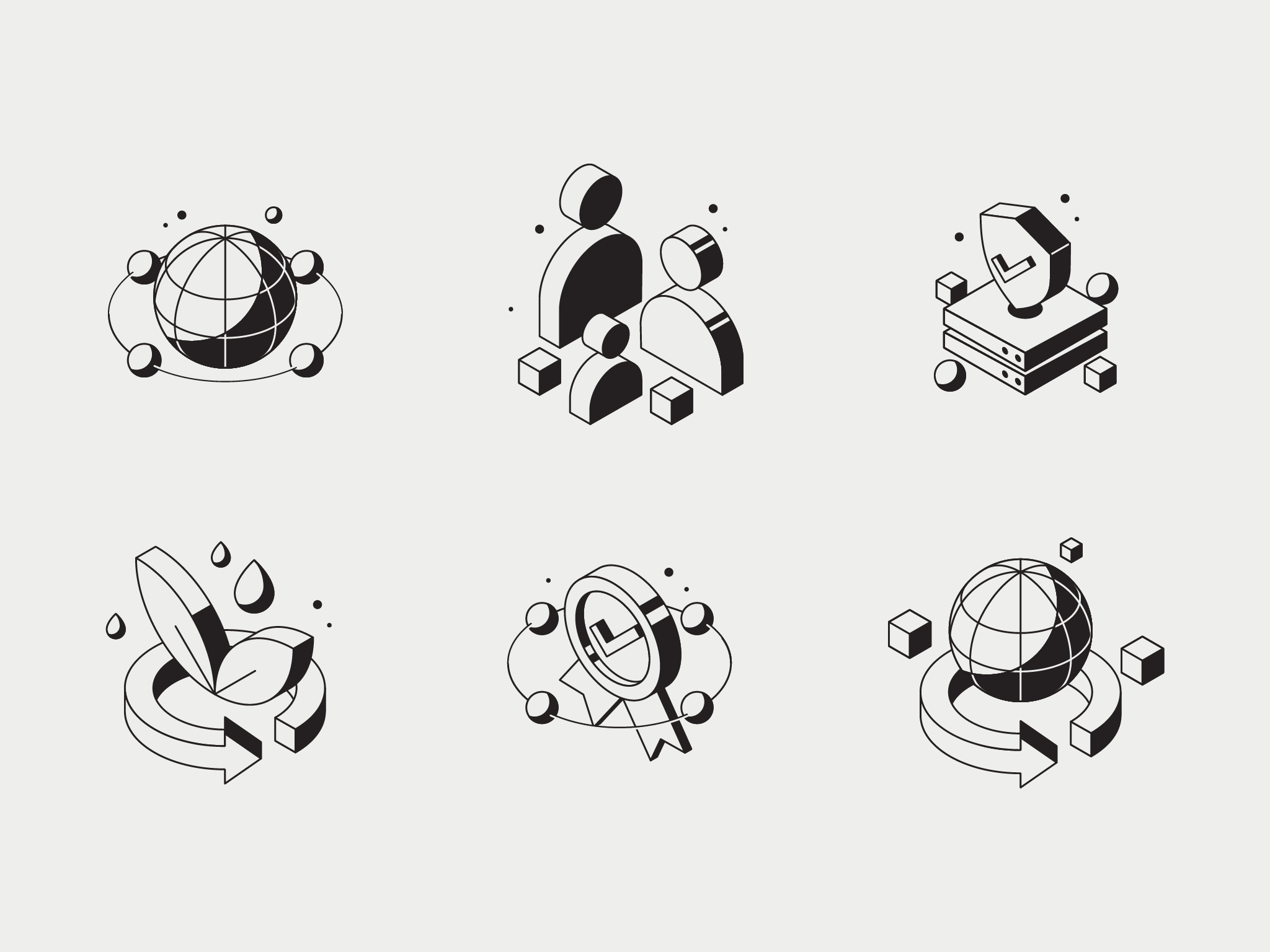 CDC - Isometric Icons branding design geometric icon illustration isometric line spot illustration ui vector