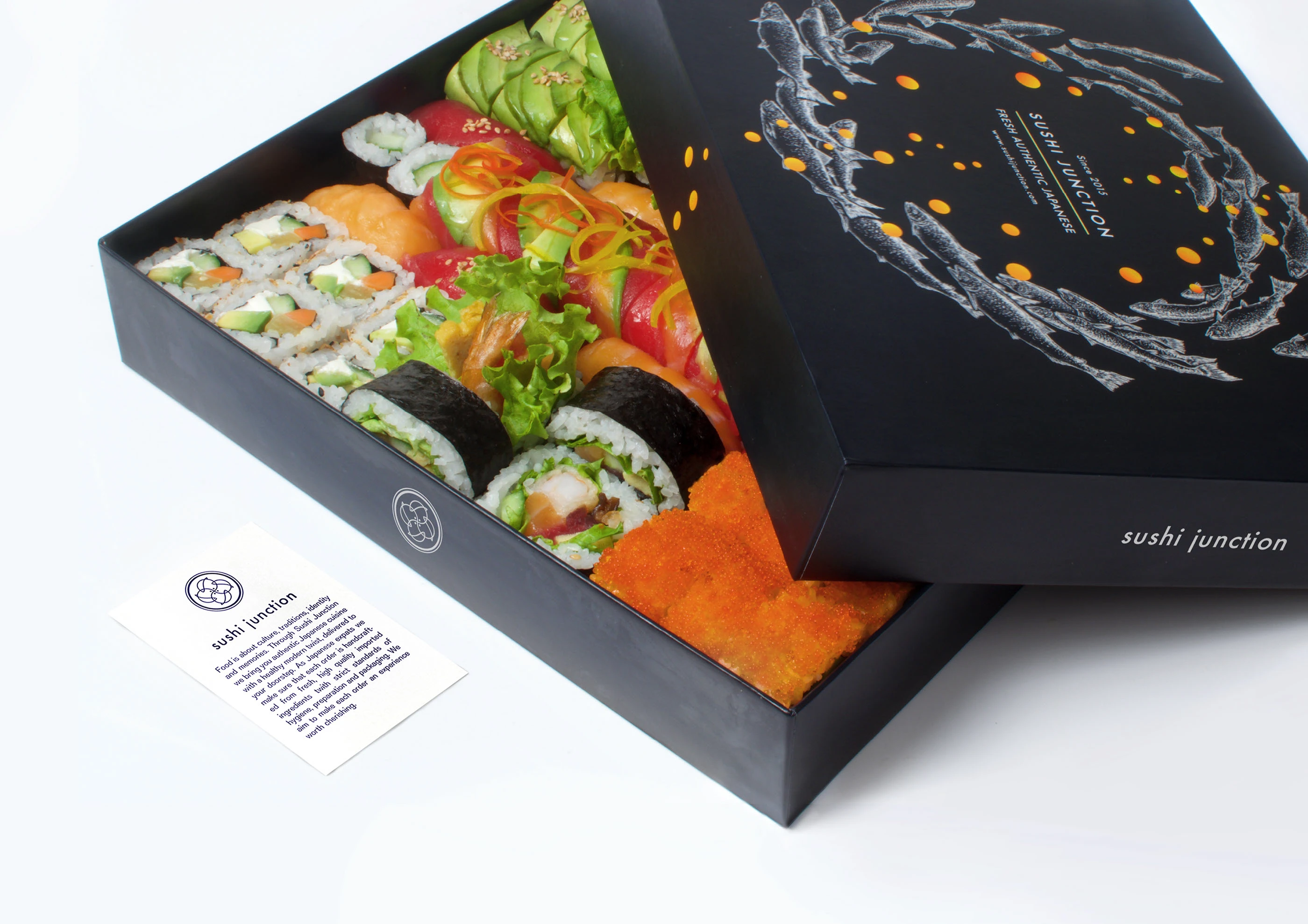 寿司品牌食品餐厅日本现代标志插图 VI CI