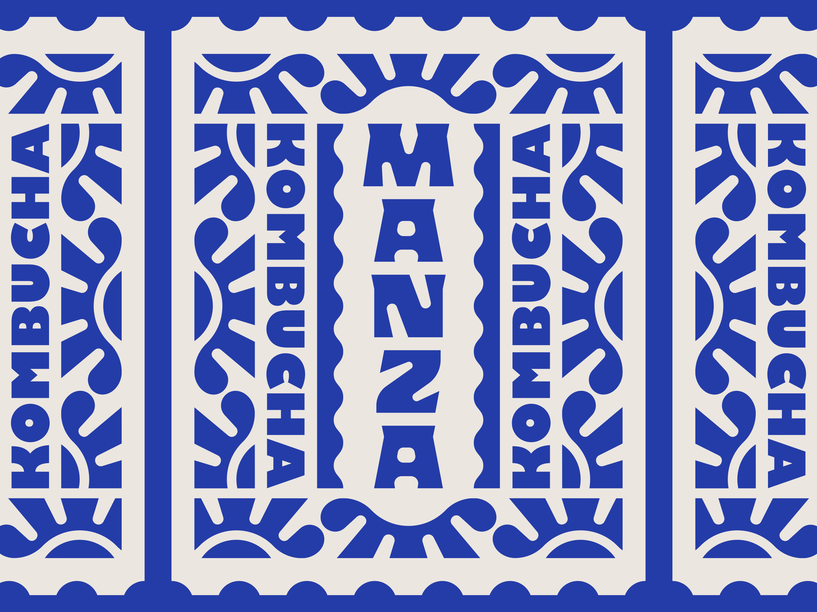MANZA alive branding custom font graphics kombucha label livingmanza logotype stamp sunshine type typography