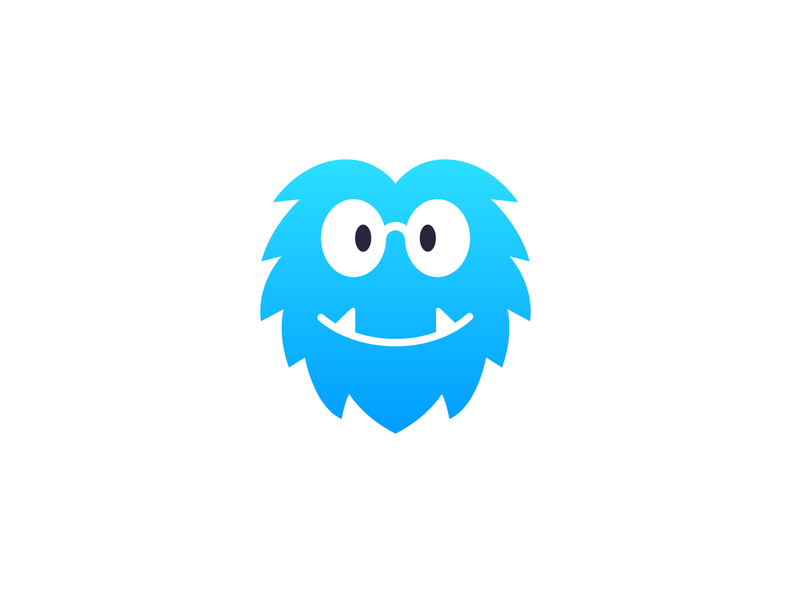 Yeti 标志设计（未使用出售）应用程序品牌寒冷角色生物出售未使用购买极客快乐 iOS 标志吉祥物 mihai dolganiuc 设计智能微笑科技技术冬季