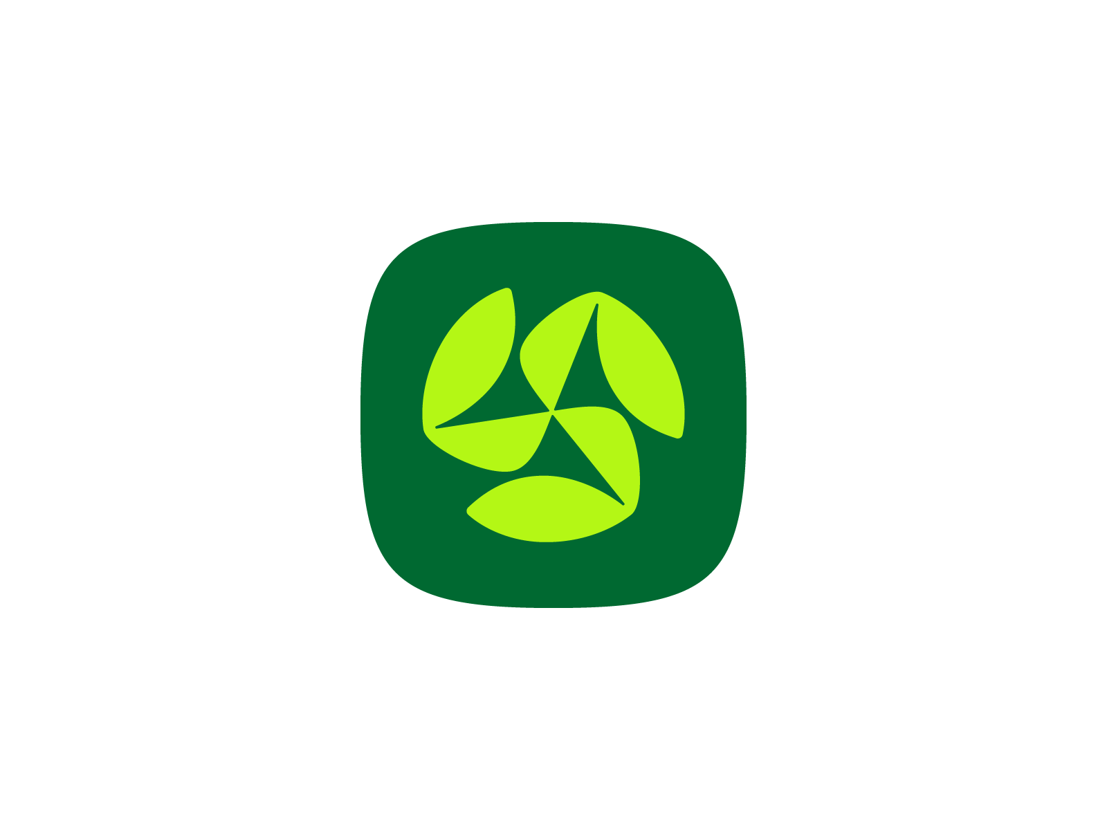 可能源公司标志设计4（未使用）应用程序品牌品牌标识社区出售未使用购买新鲜绿叶标志标记符号图标mihai dolganiuc设计自然负空间行星螺旋桨重复使用旋转固体永恒经典三重奏合一团结一起风力涡轮机