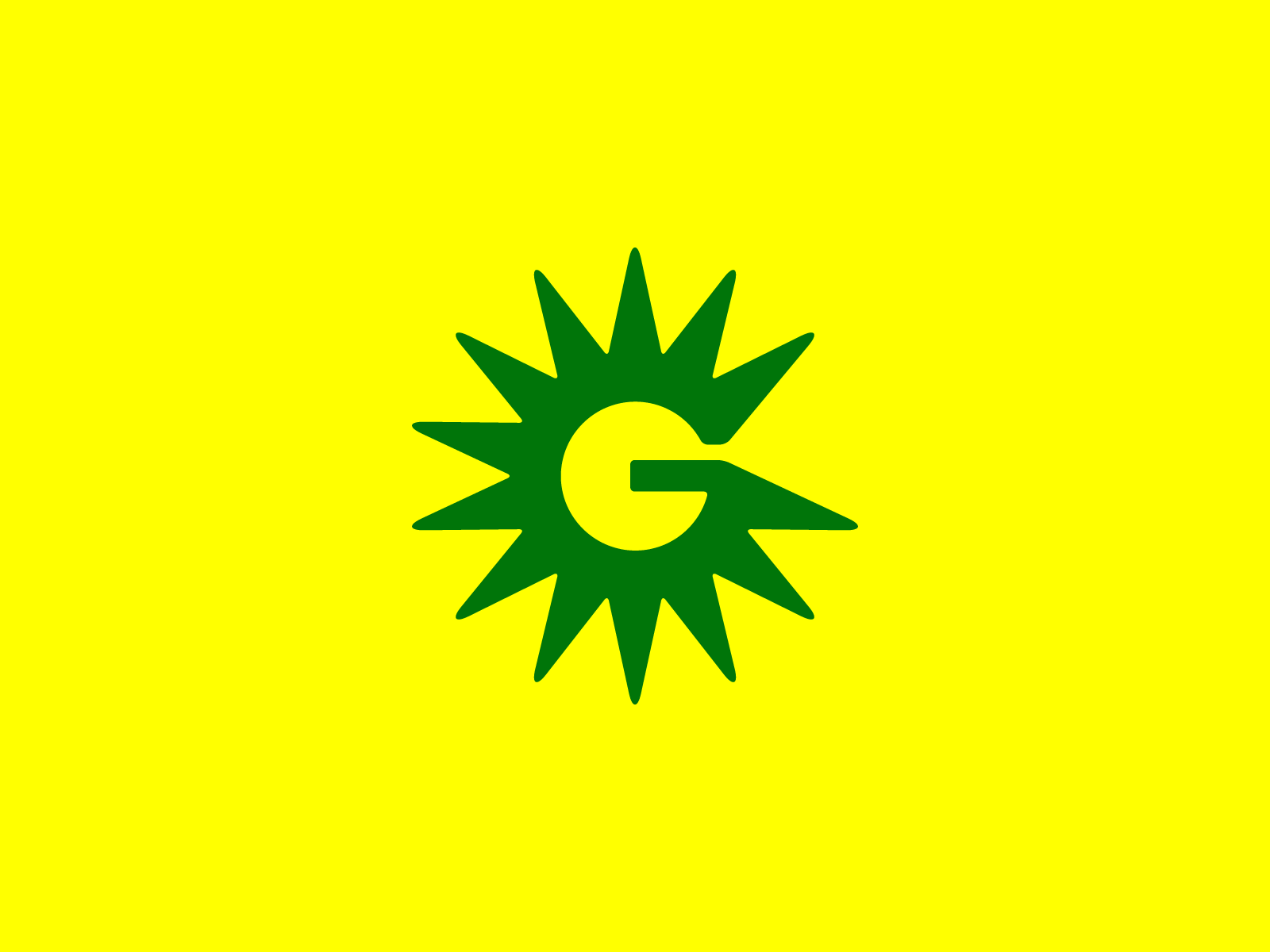 Goldray 标志设计（未使用出售）品牌标识品牌经典玫瑰花出售未使用购买新鲜字母 g 标志 标志符号 mihai dolganiuc 设计自然线条太阳日出日落阳光科技技术永恒类型排版文本定制黄绿色