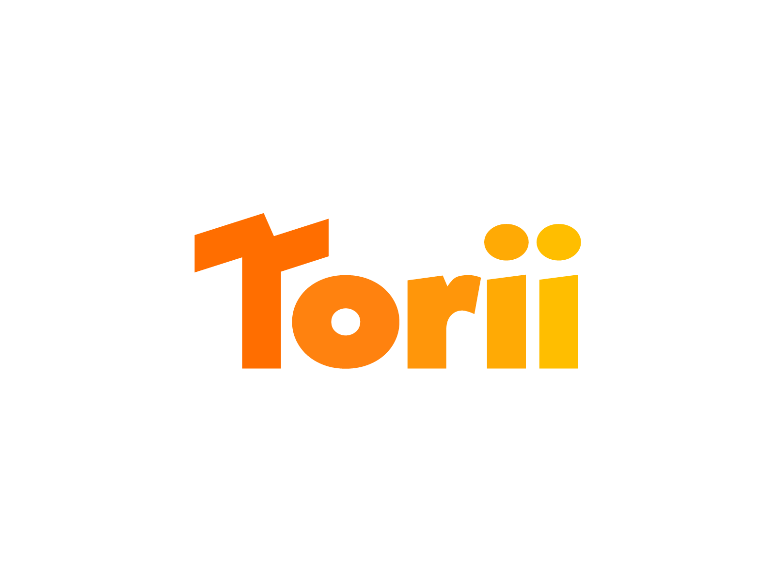 Torii字标设计，适用于IT公司，角度头像，品牌标识，几何图形设计，字母T，级别，字母，标记，符号，图标，mihai dolganiuc设计，橙色，温暖，透视，进步，saas业务，尖锐，楼梯，太阳，热，科技，增长类型，排版，文本，定制