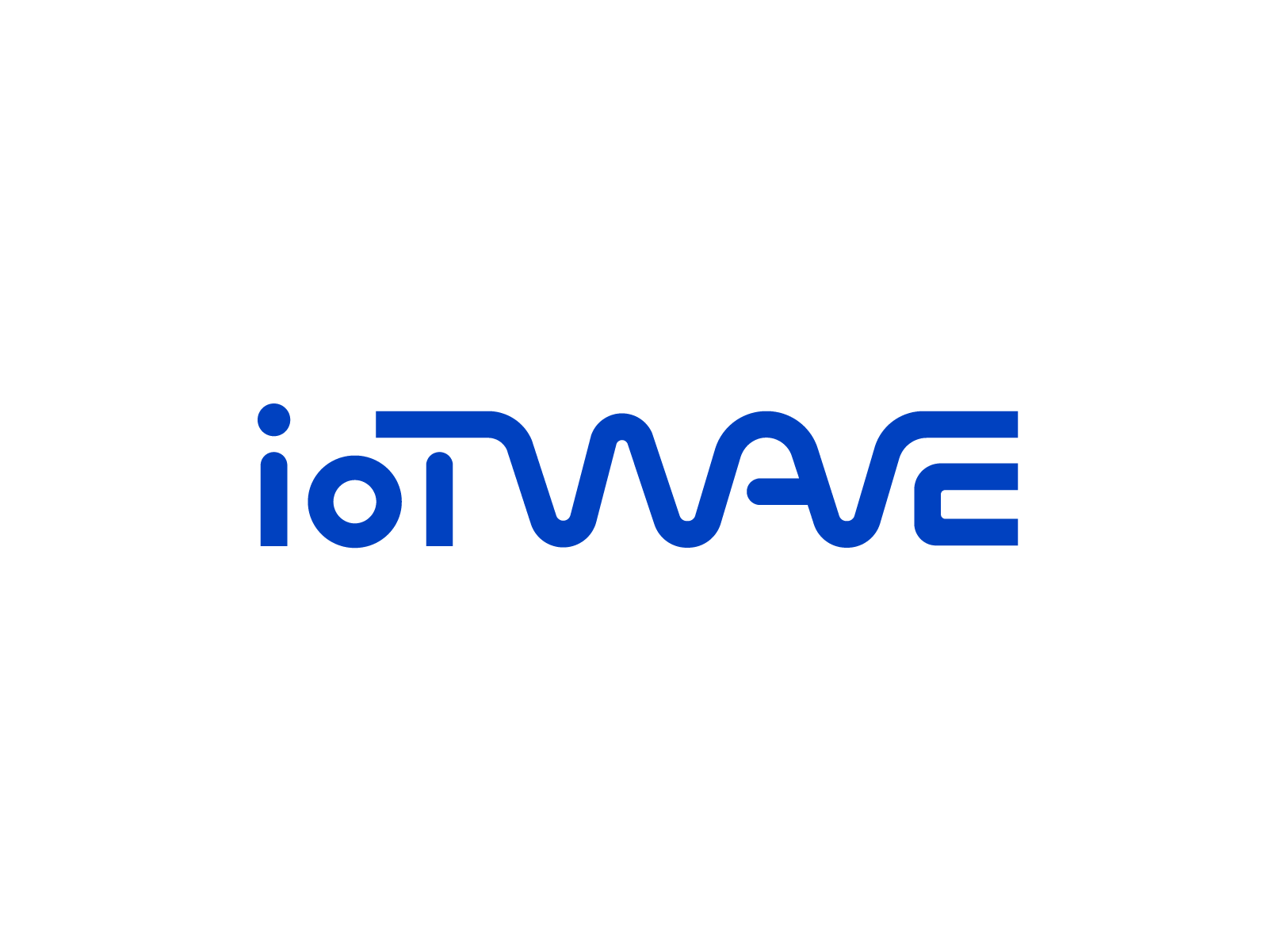 Iotwave 标志设计方案 02 二进制代码 蓝色实体标志 品牌公司 二企业品牌连接 自定义文本图标 物联网 线路路径标志 标记信号 模拟符号 科技 IT 技术类型 印刷波浪 数字字标