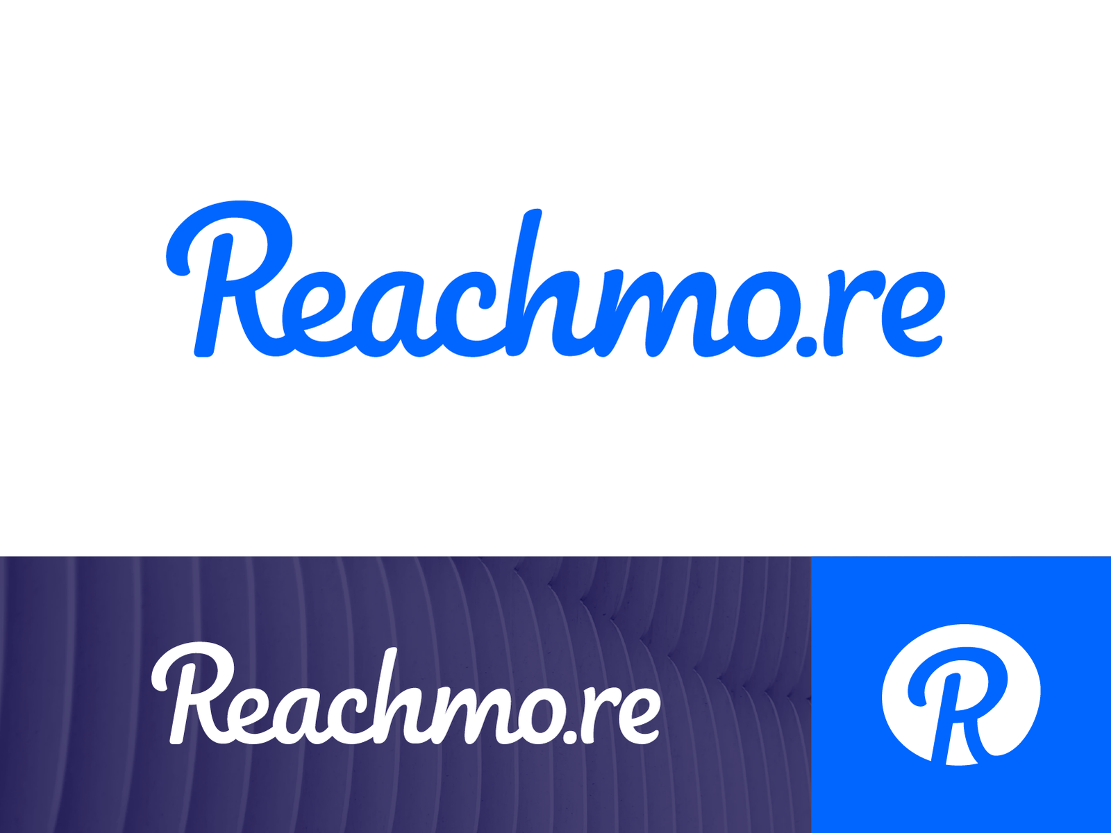 Reachmo.re 文字标记探索选项 2 品牌标识品牌图形购买销售增长帮助圆形流动平滑清洁客户 2d 网站转换客户平台网络网格字母形状线条增长进度比例上升插图 UI 应用程序网站字母手绘刻字徽标标记符号图标门户网站到达获得实现社交媒体营销平台类型排版文本定制