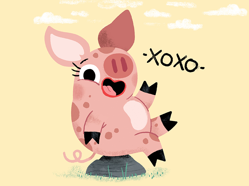 -XOXO- animals brush fun illustration illustrator kids kidslit piggy.jpg