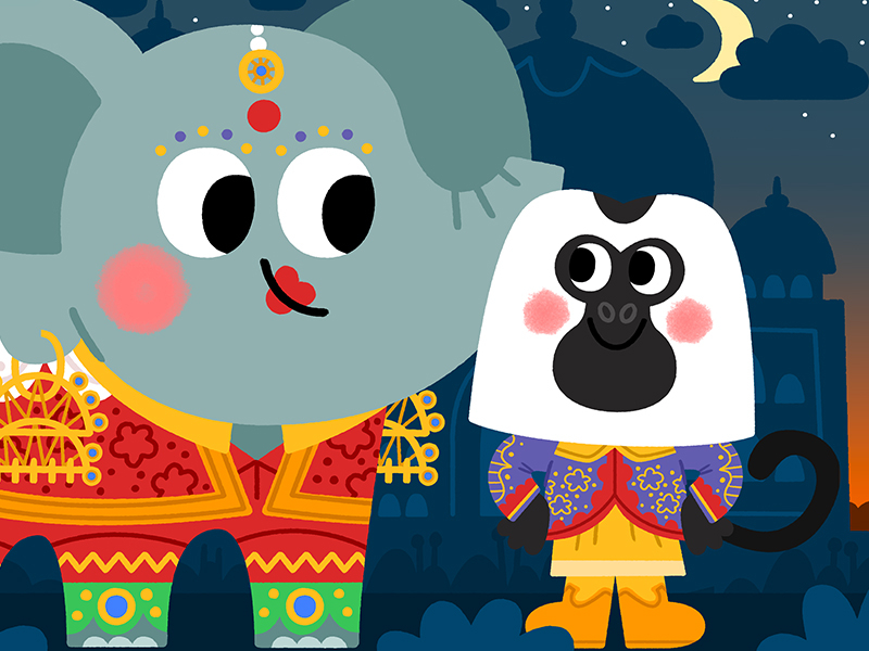 Taj Mahal animals cute drawing fun illustration illustrator kids kidsl.jpg