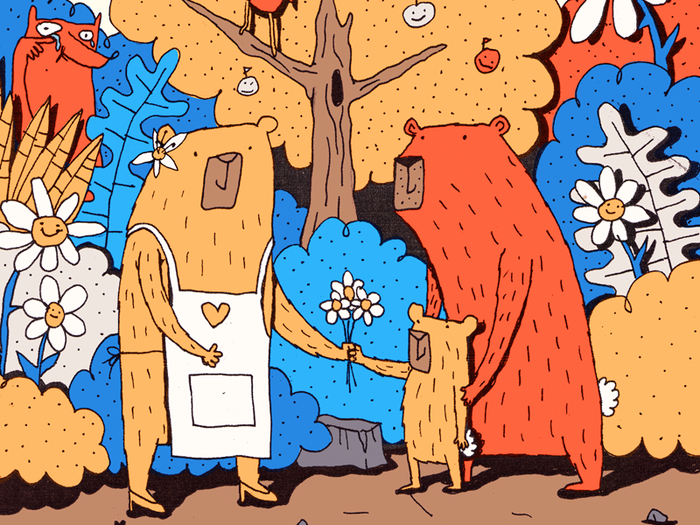 Mothers Day bear child day flower forest heart kid love mother smile s.png