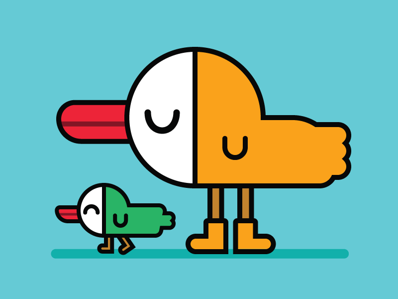 Birds bird birds cute green happy illustration vector yellow.png