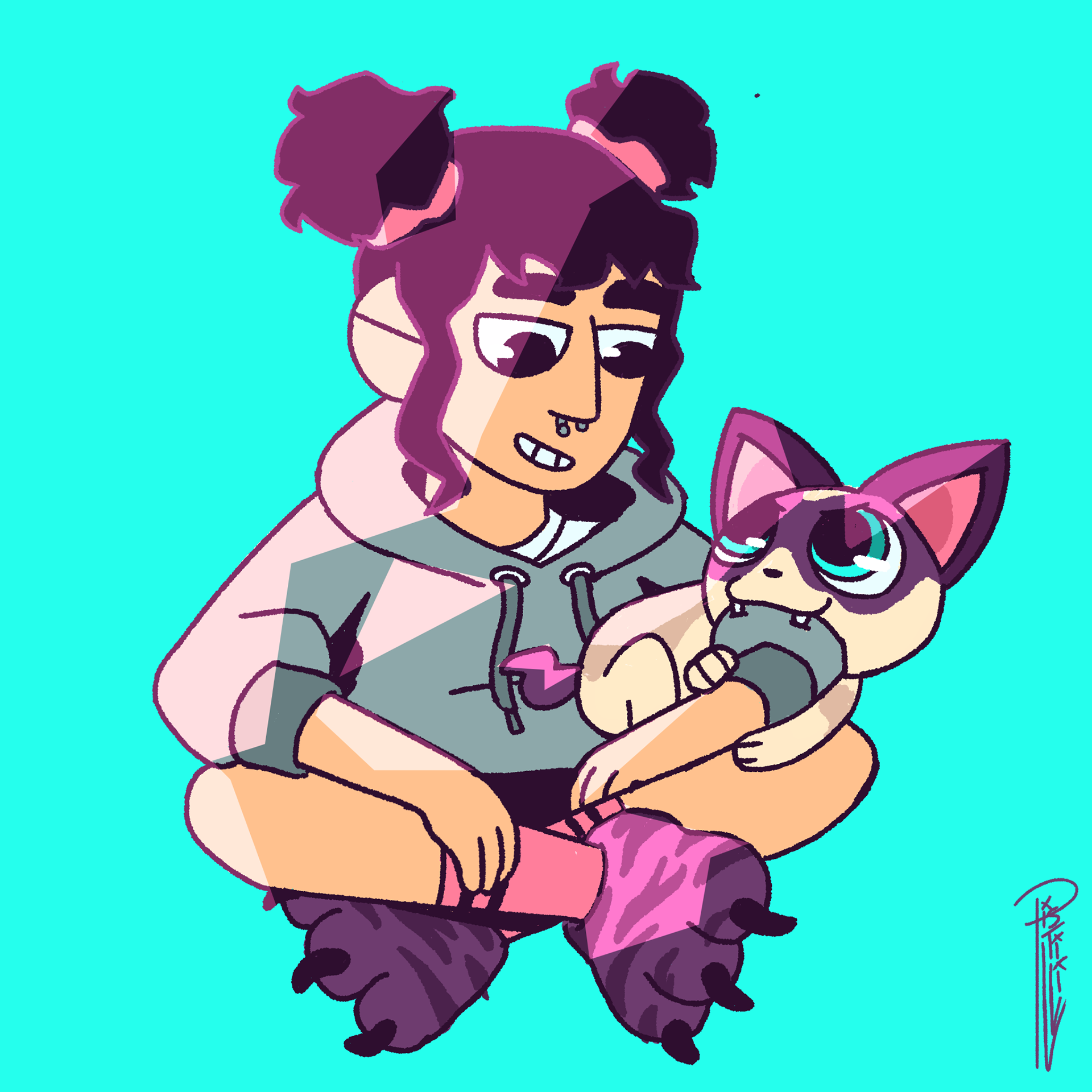 Character design  collab Digimon digital illustration ILLUSTRATION  Ni (3).png