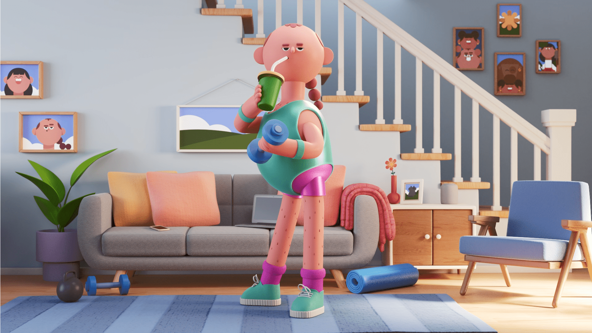 3D 3D Character animation  art direction  Character design  kroger.png