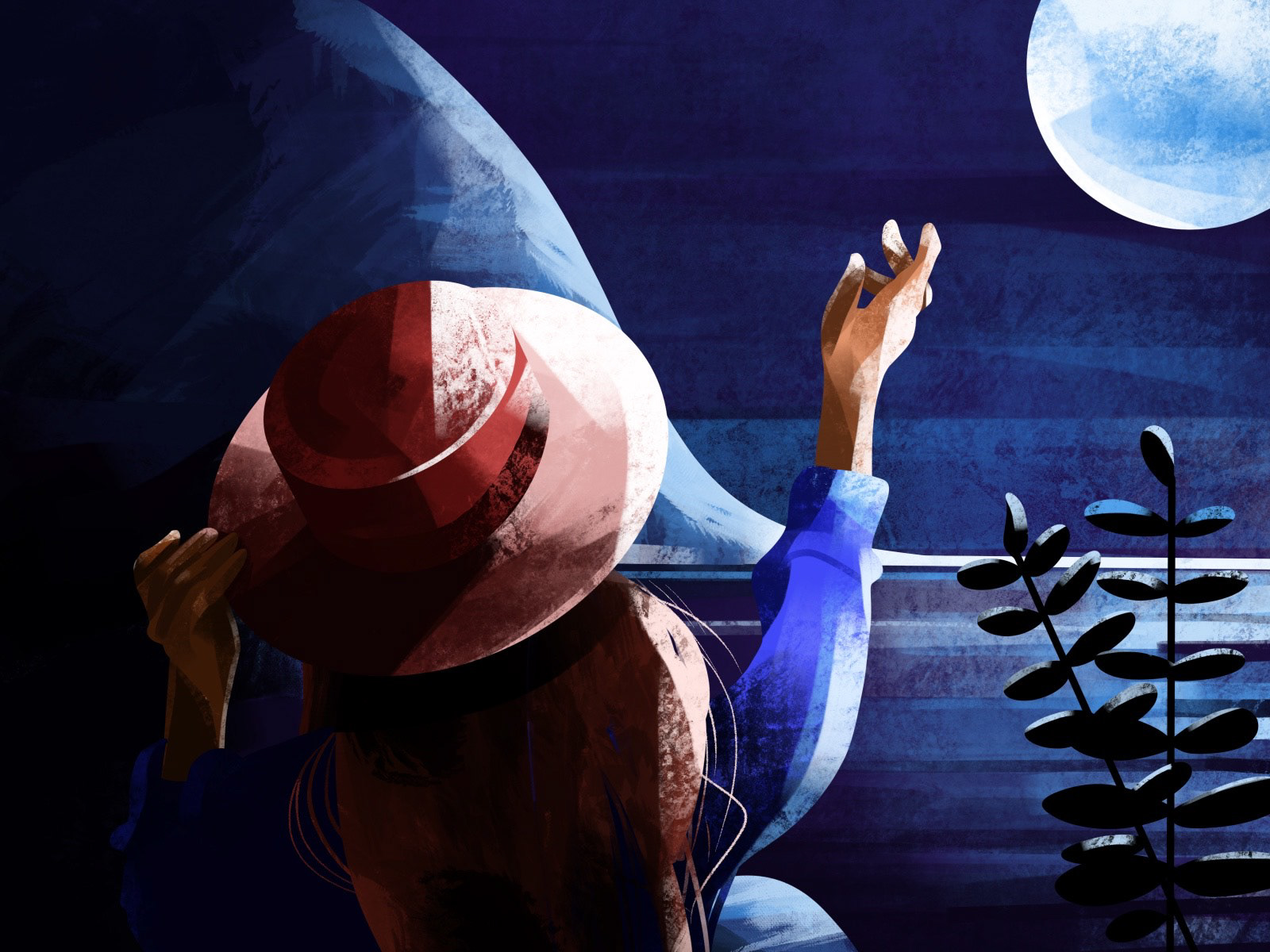 Character design  Computer designer ILLUSTRATION  Love moon night tent (8).jpg