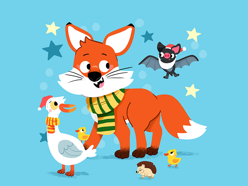 Fox and friends animal animals book character characters colour cute d.jpg