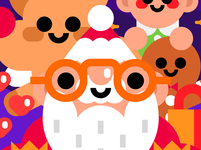 Christmas greetings character christmas cute elf gingerbread illustrat.png