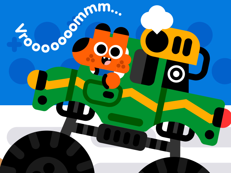 Vroooomm.. animal book fox illustration illustrator kawaii kids kidsli.jpg