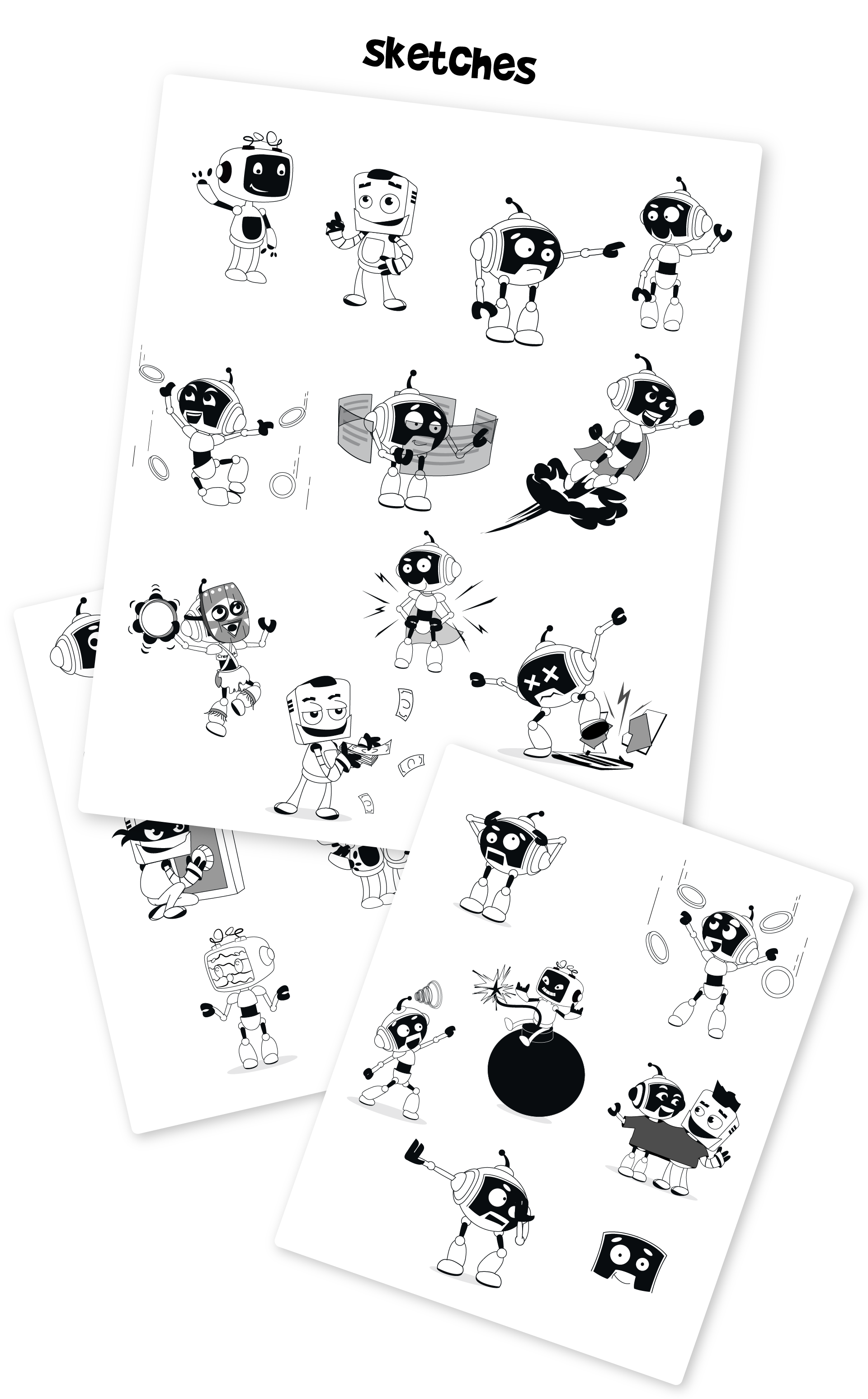 drawings Fun ILLUSTRATION  robot vector cartoon Character design  Masc (5).png