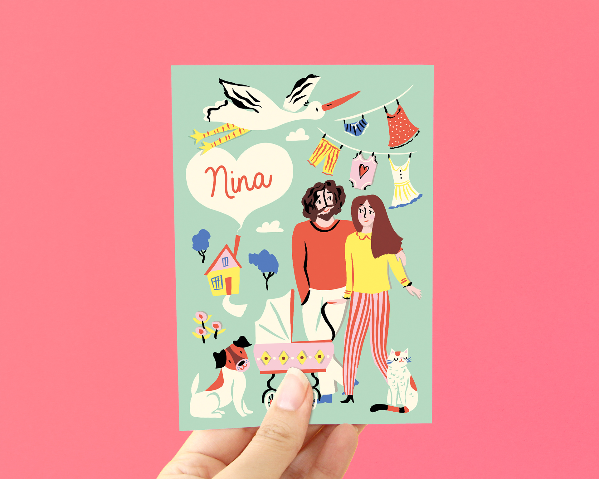 birth birth announcement birth announcement card card postcard cute ba (2).jpg