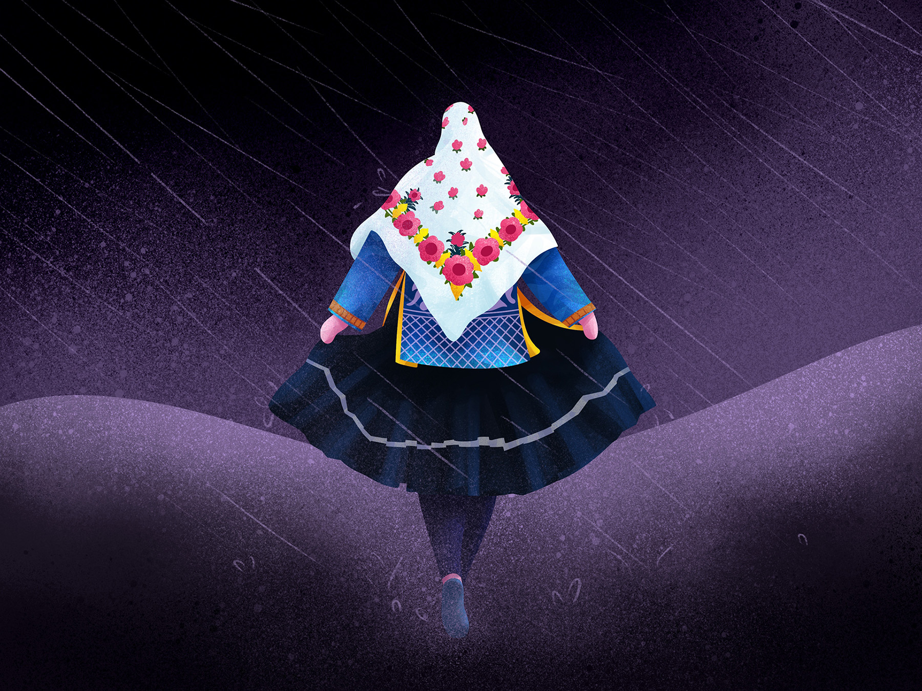Character design  Nature indian Singer culture mother rain ILLUSTRATIO (2).jpg