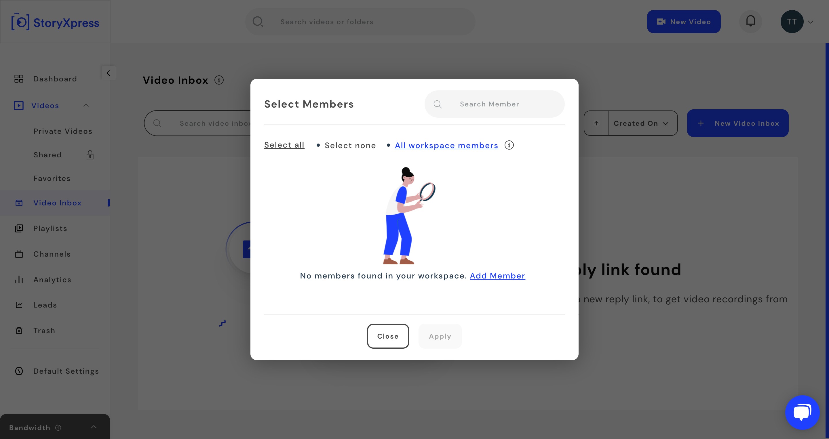 Select Members 模态框空状态+添加成员引导